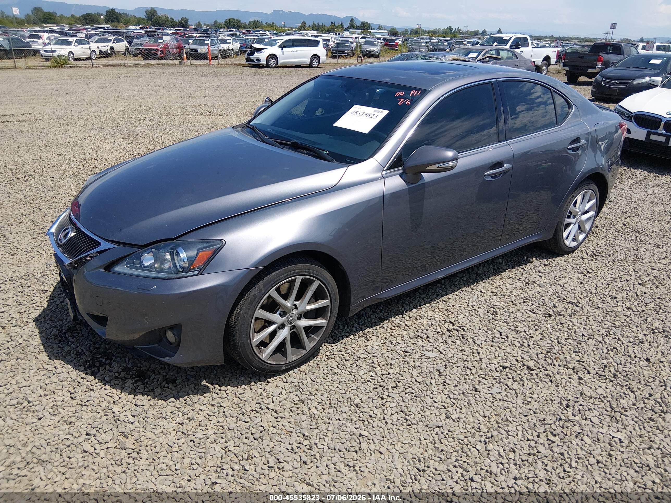 2012 Lexus Is 350   Black vin: JTHCE5C22C5002590