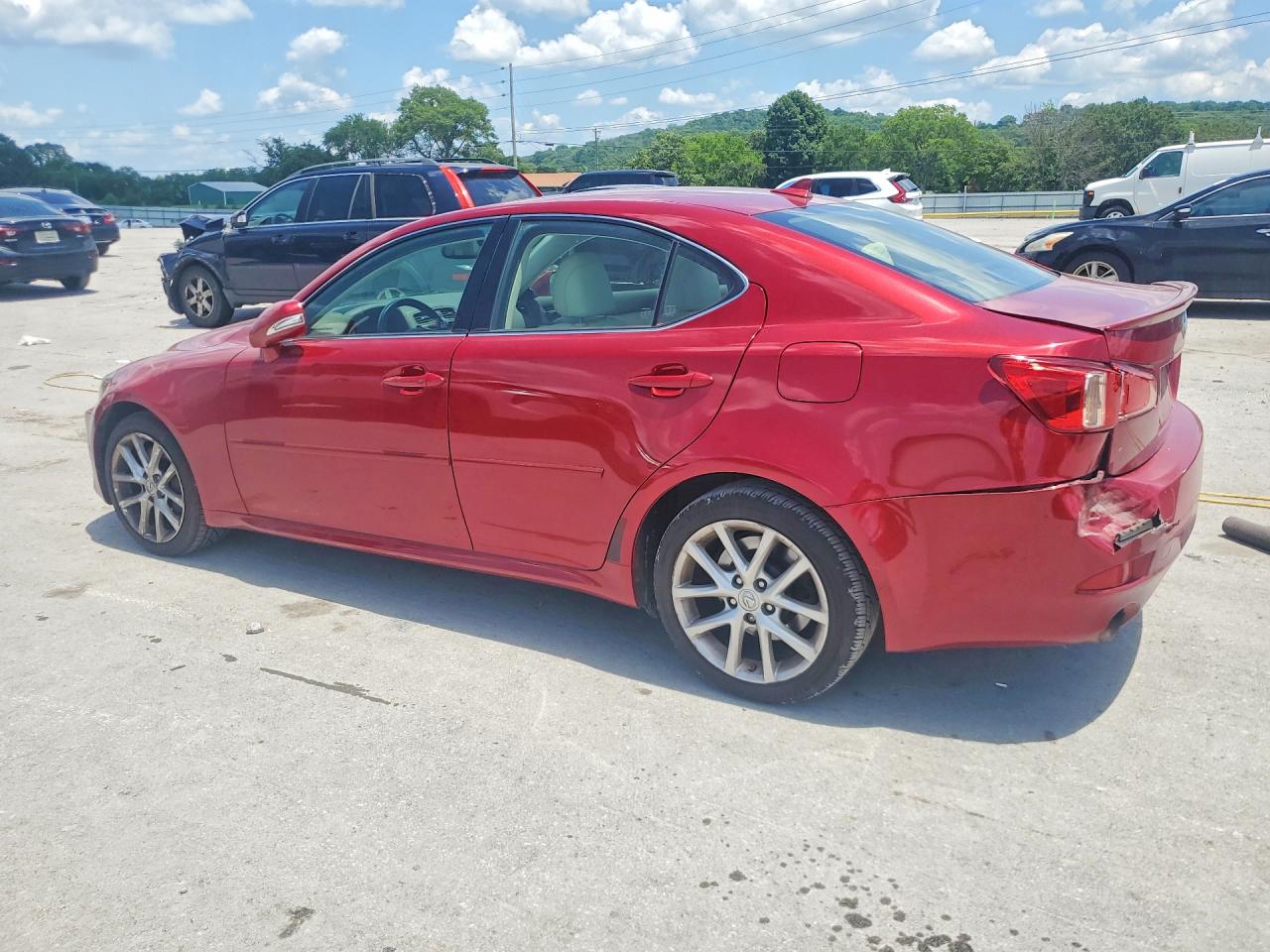 2011 Lexus Is 350 Red vin: JTHCE5C23B5000975