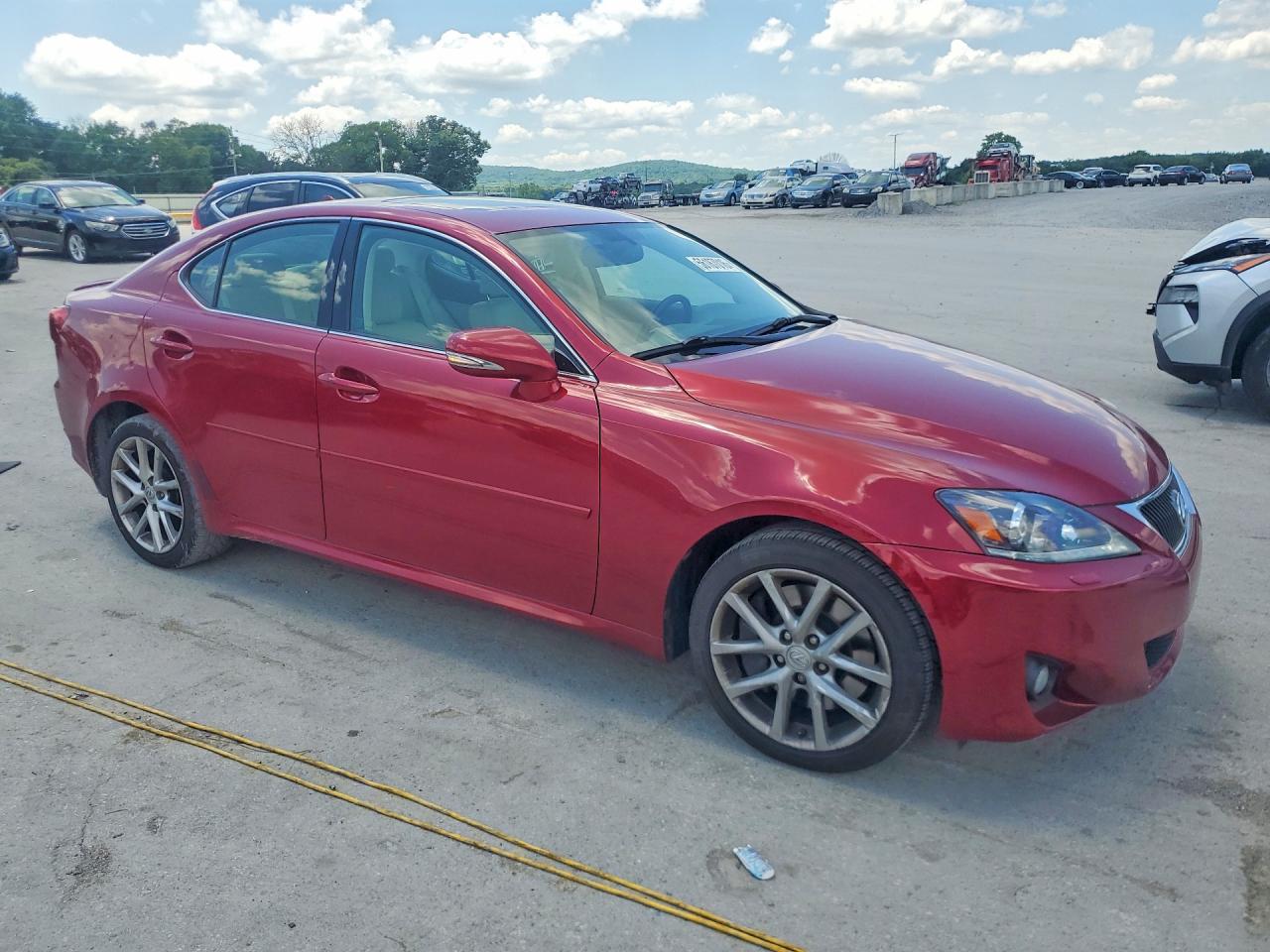 2011 Lexus Is 350 Red vin: JTHCE5C23B5000975