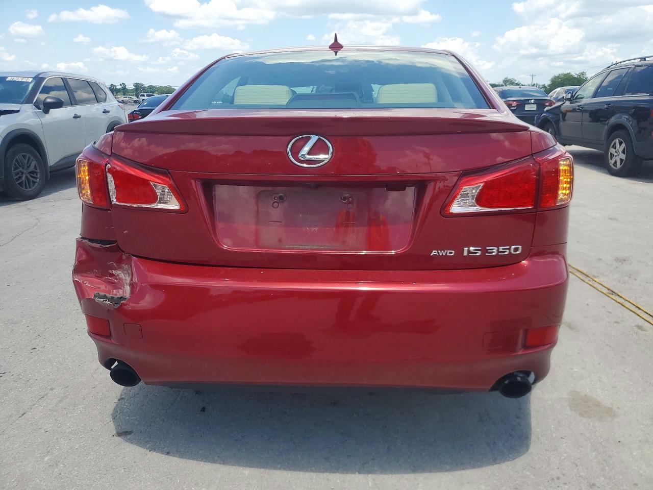 2011 Lexus Is 350 Red vin: JTHCE5C23B5000975