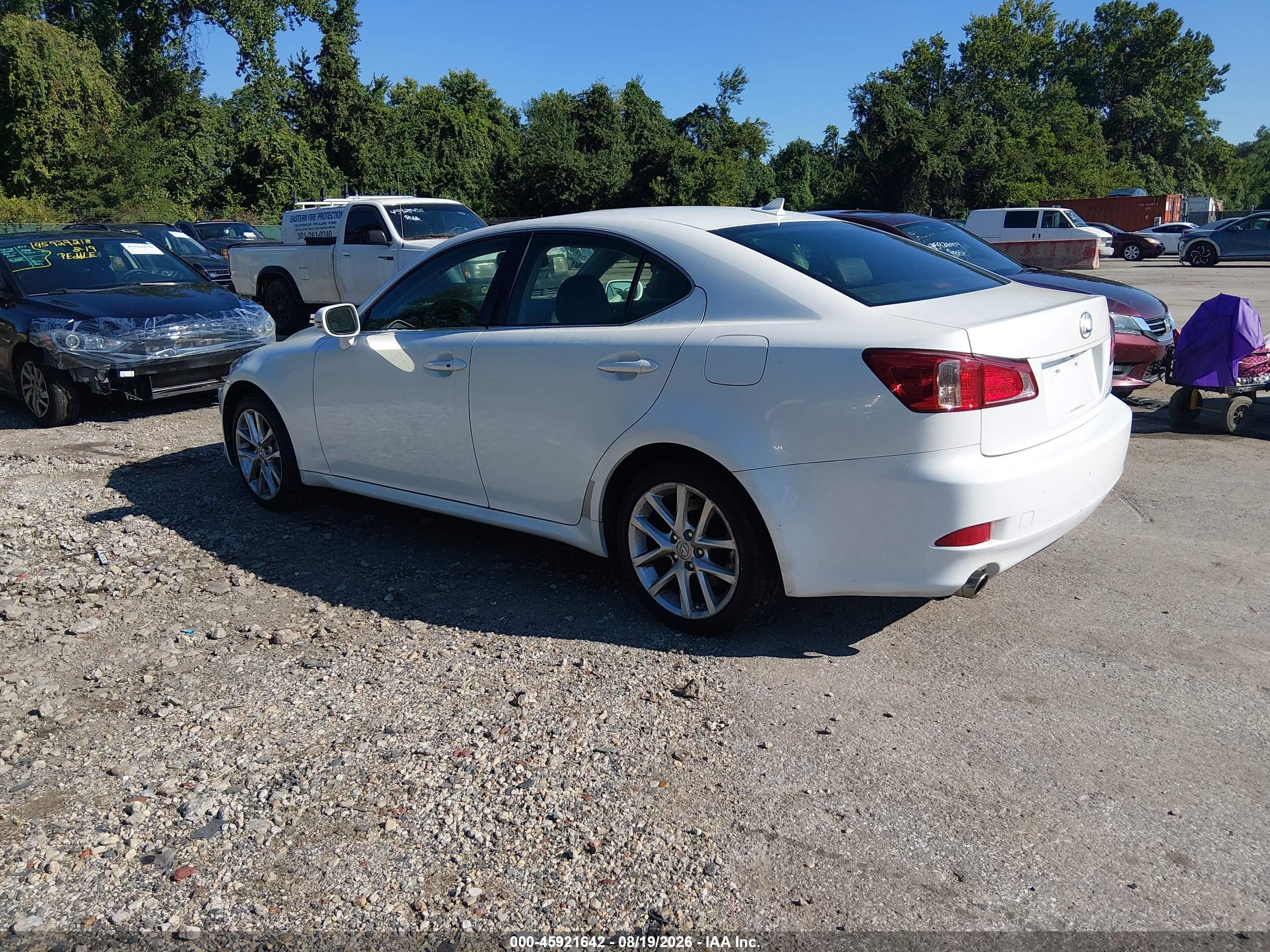 2013 Lexus Is 350 White vin: JTHCE5C2XD5003052