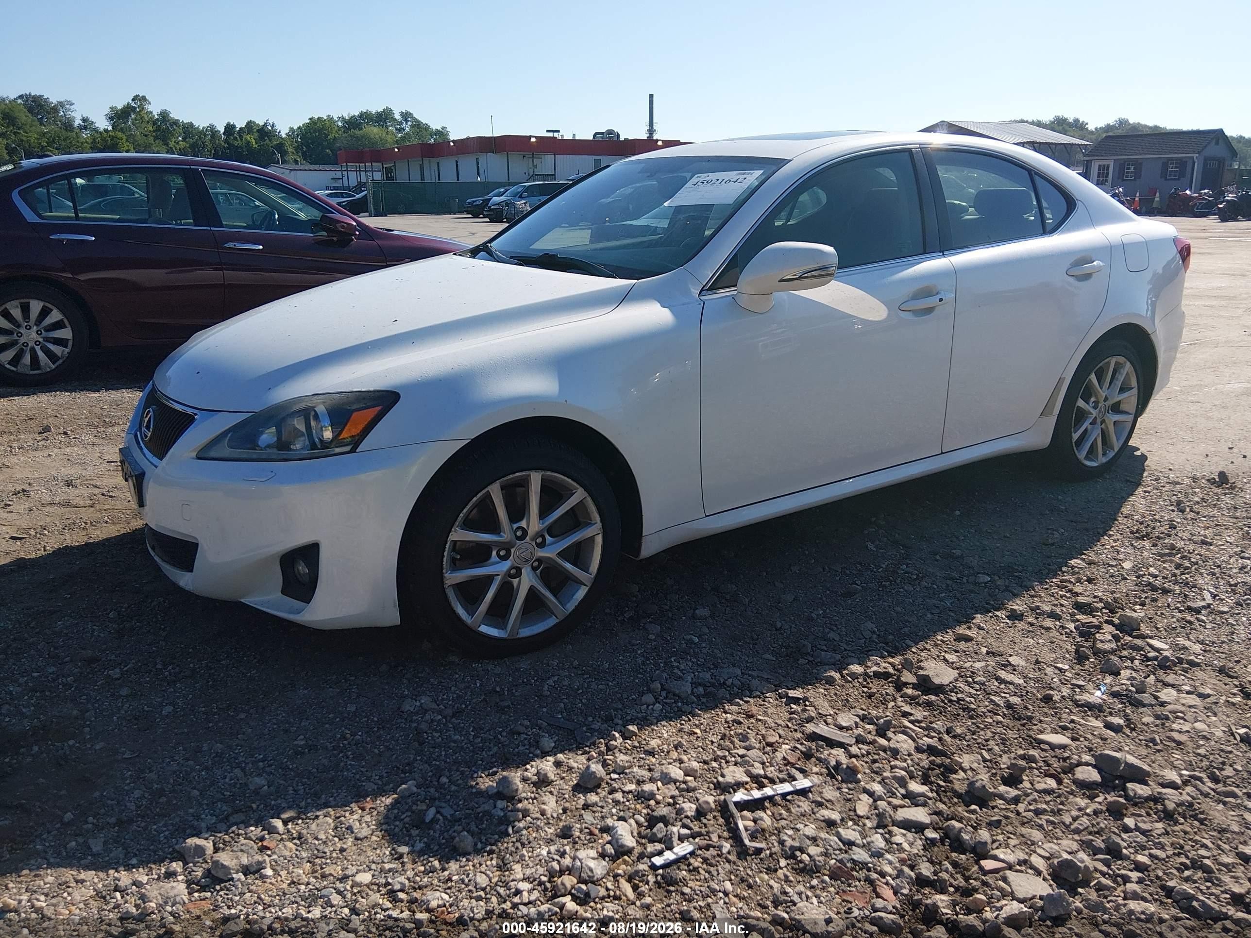 2013 Lexus Is 350 White vin: JTHCE5C2XD5003052