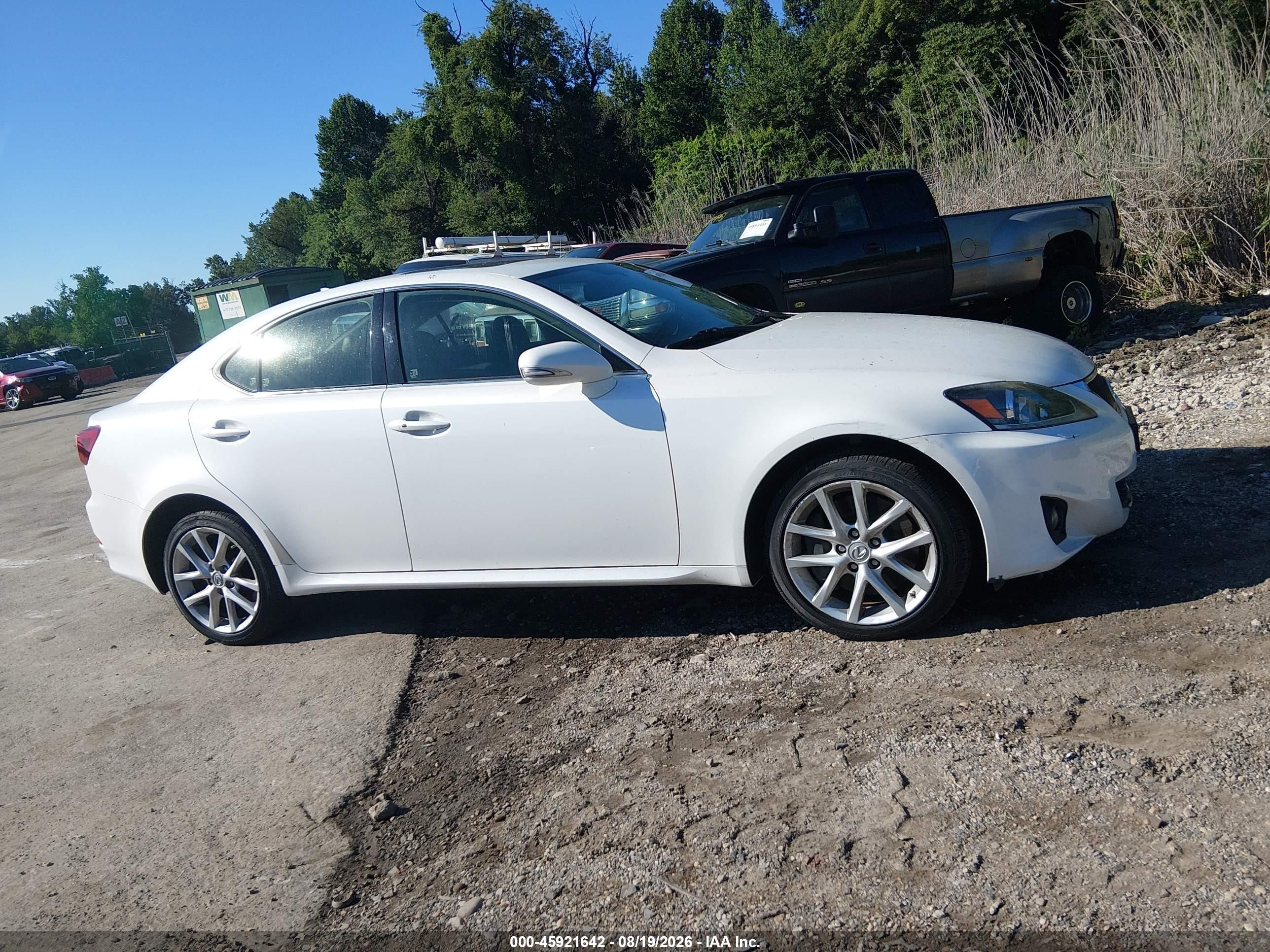 2013 Lexus Is 350 White vin: JTHCE5C2XD5003052