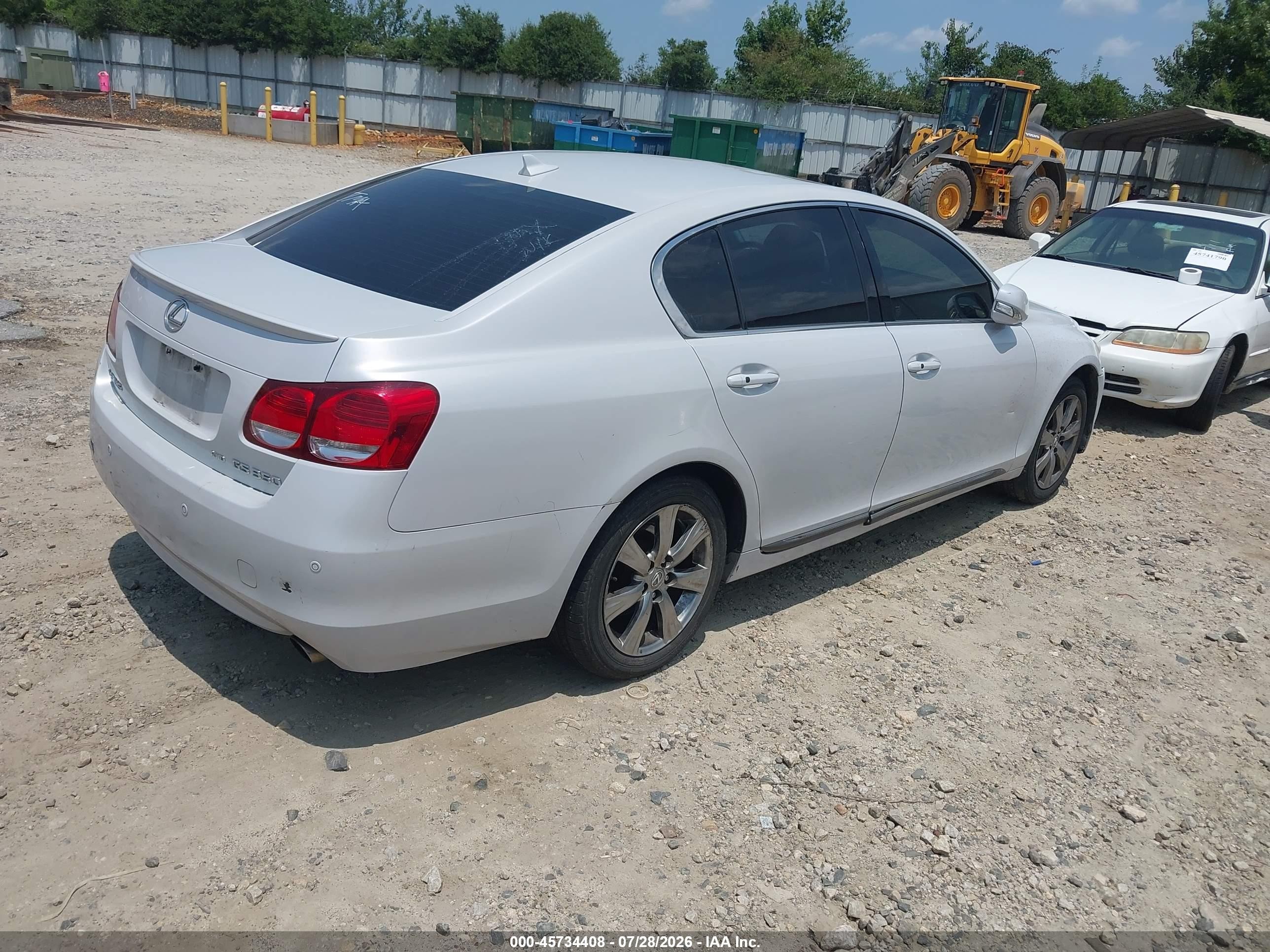 2008 Lexus Gs 350   White vin: JTHCE96S180015628