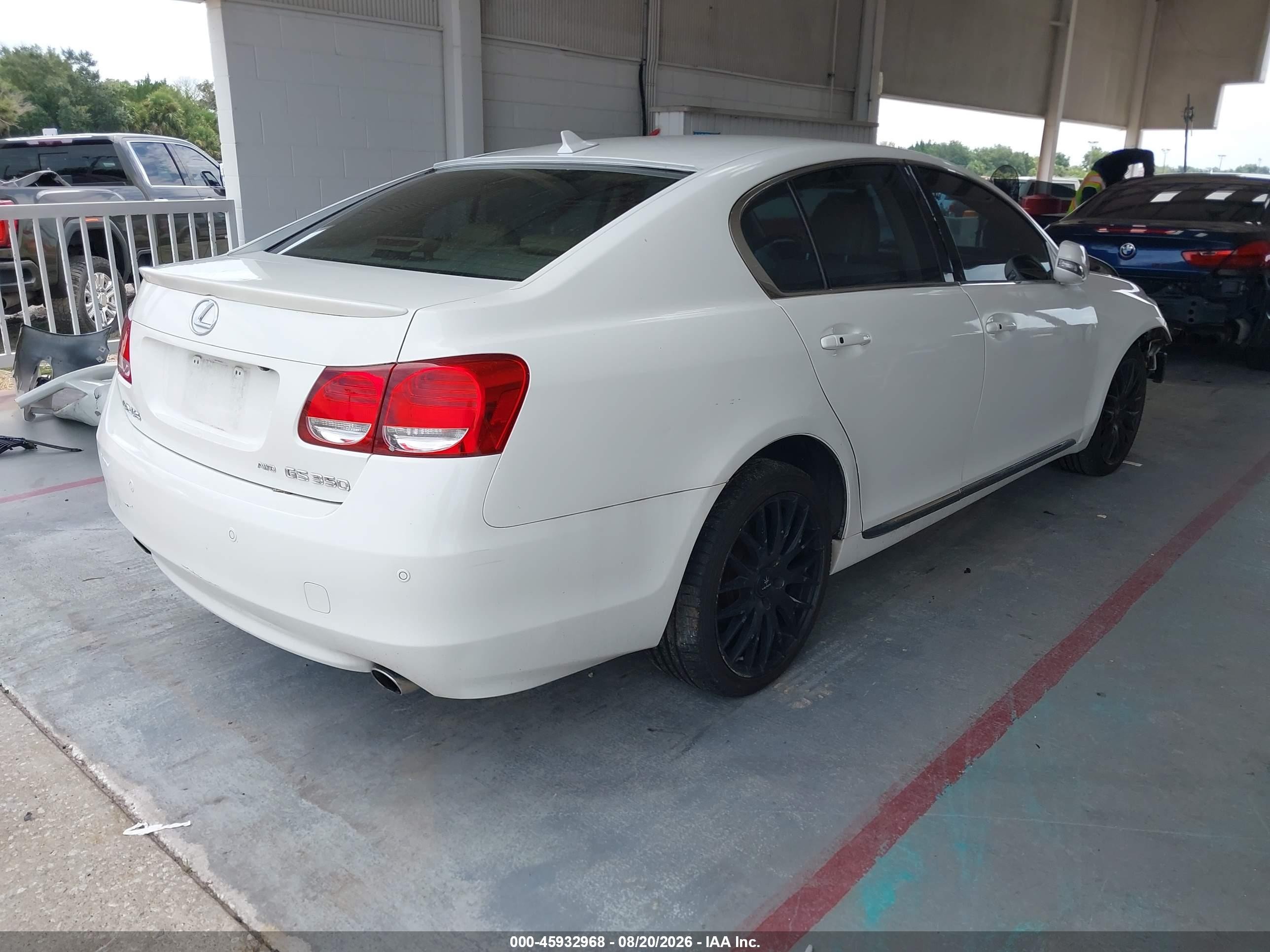 2008 Lexus Gs 350 White vin: JTHCE96S180021137