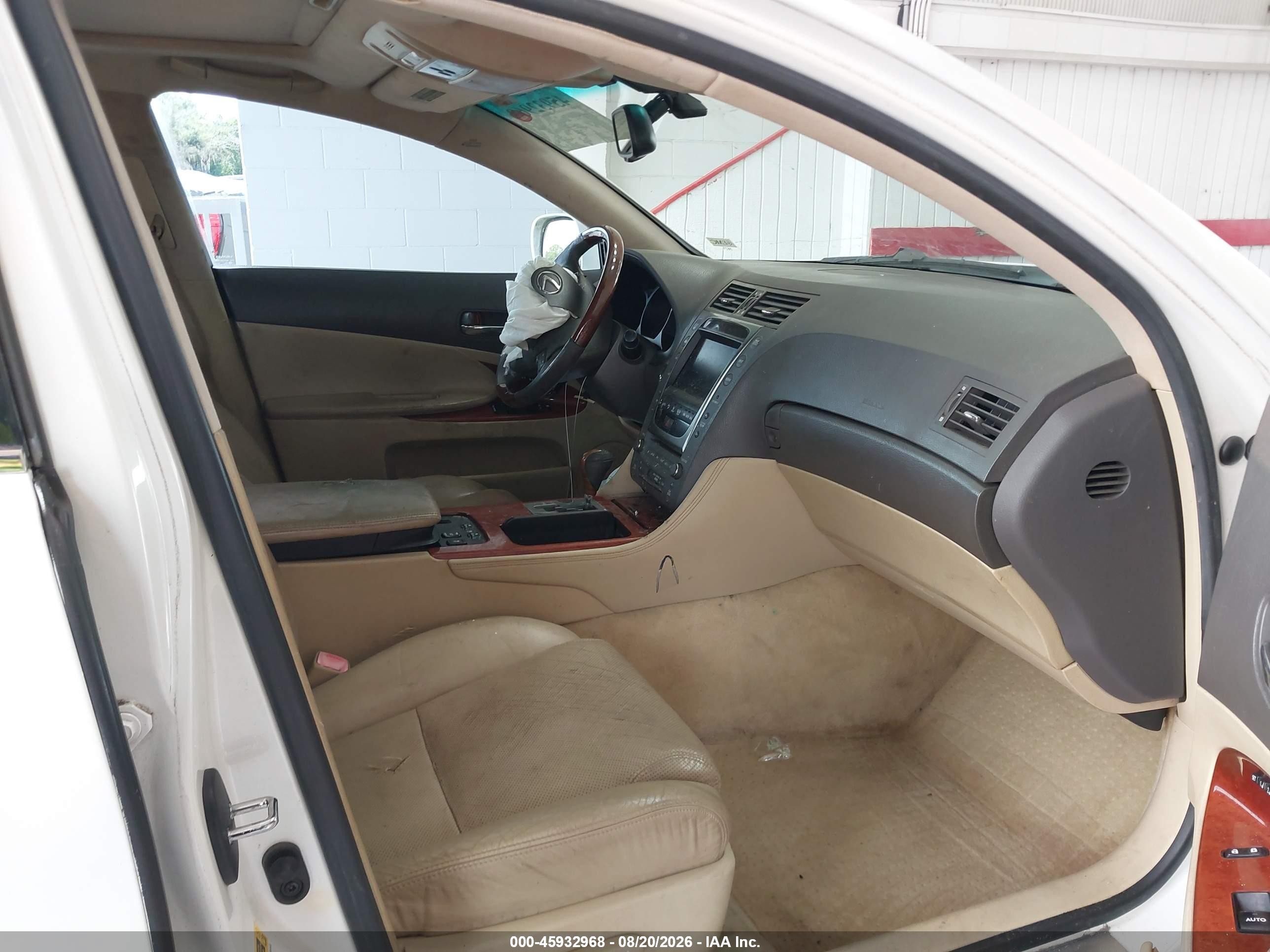 2008 Lexus Gs 350 White vin: JTHCE96S180021137
