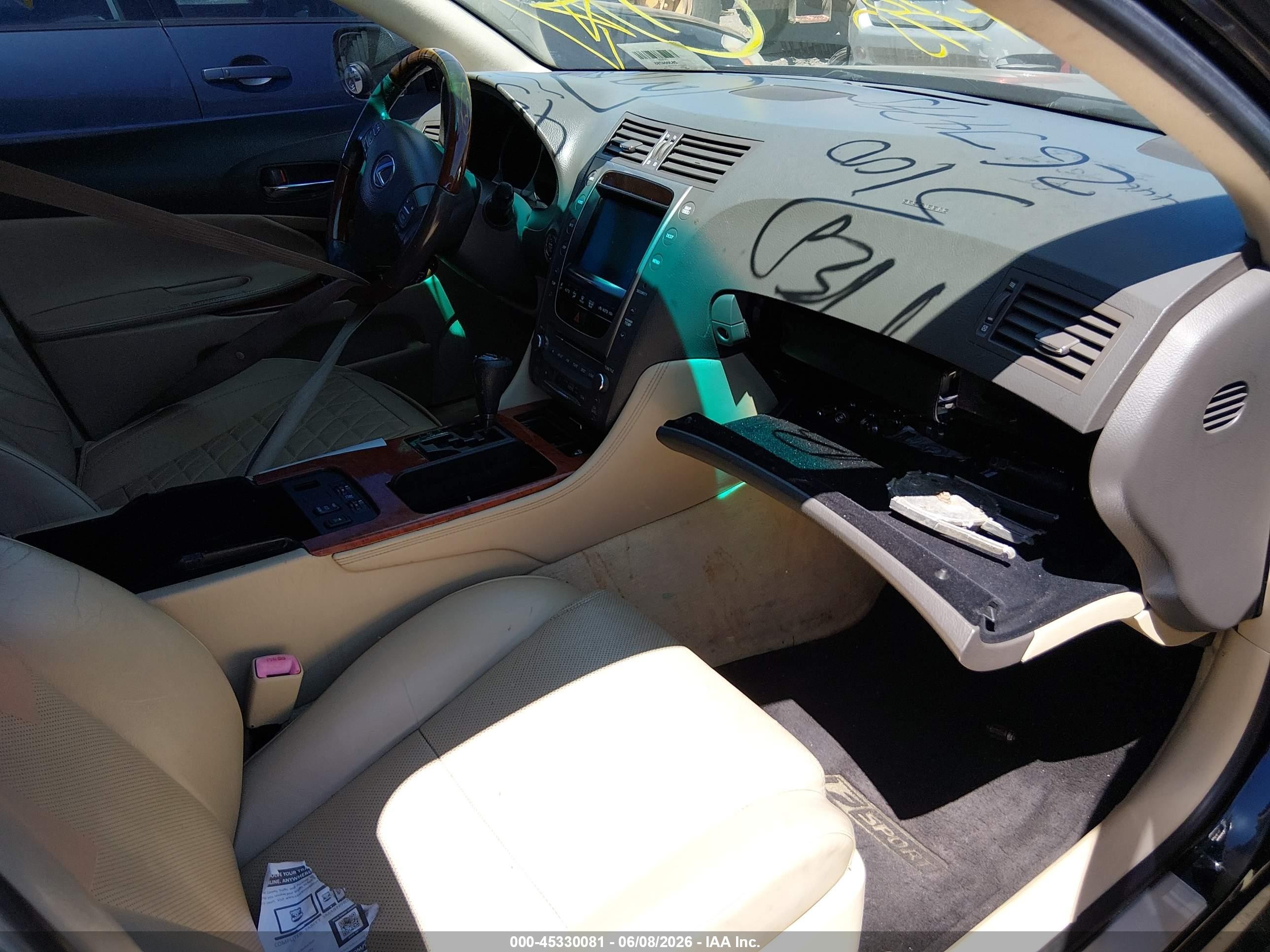 2007 Lexus Gs 350   Black vin: JTHCE96S270009349