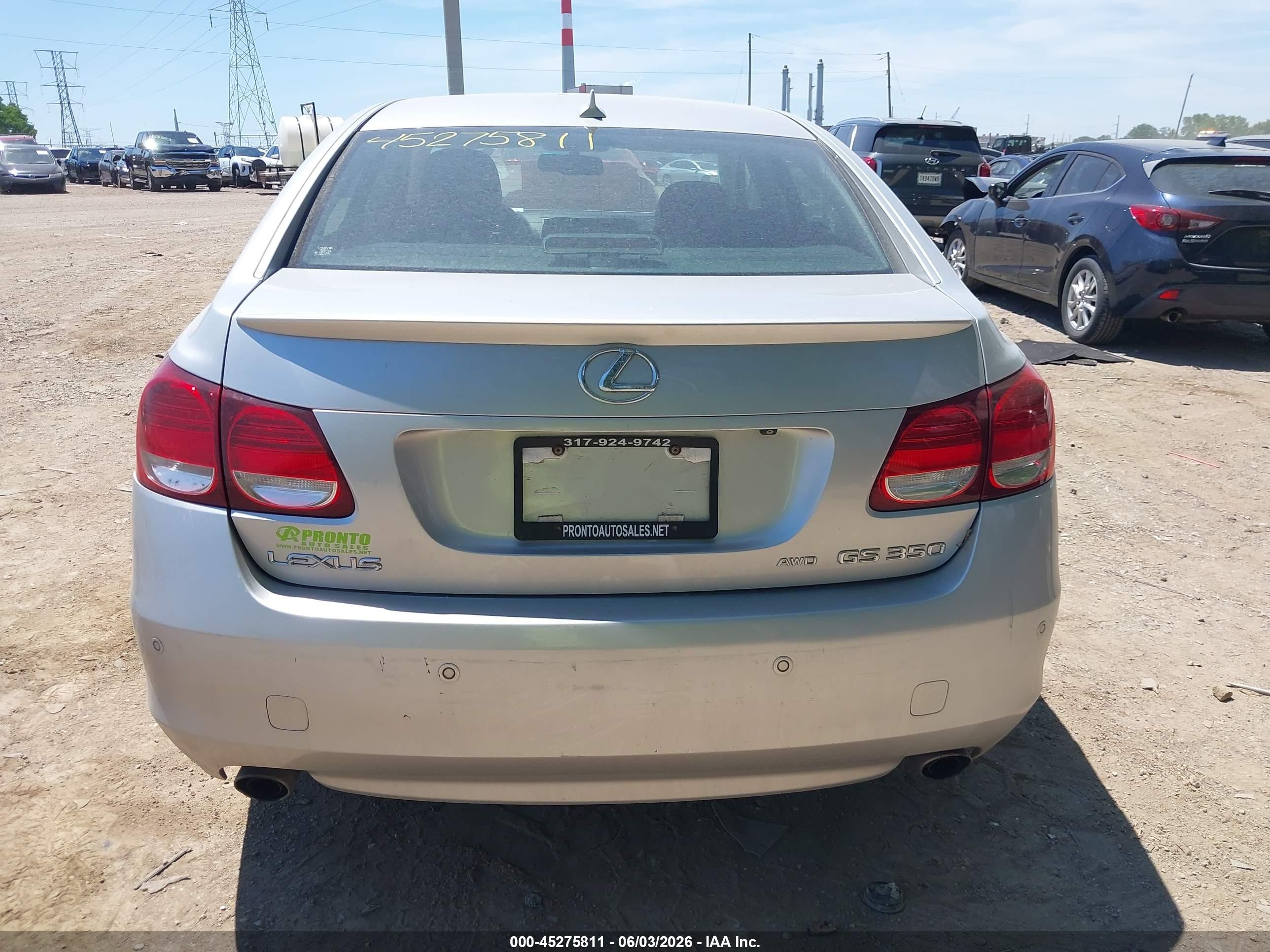 2008 Lexus Gs 350   Silver vin: JTHCE96S280019431