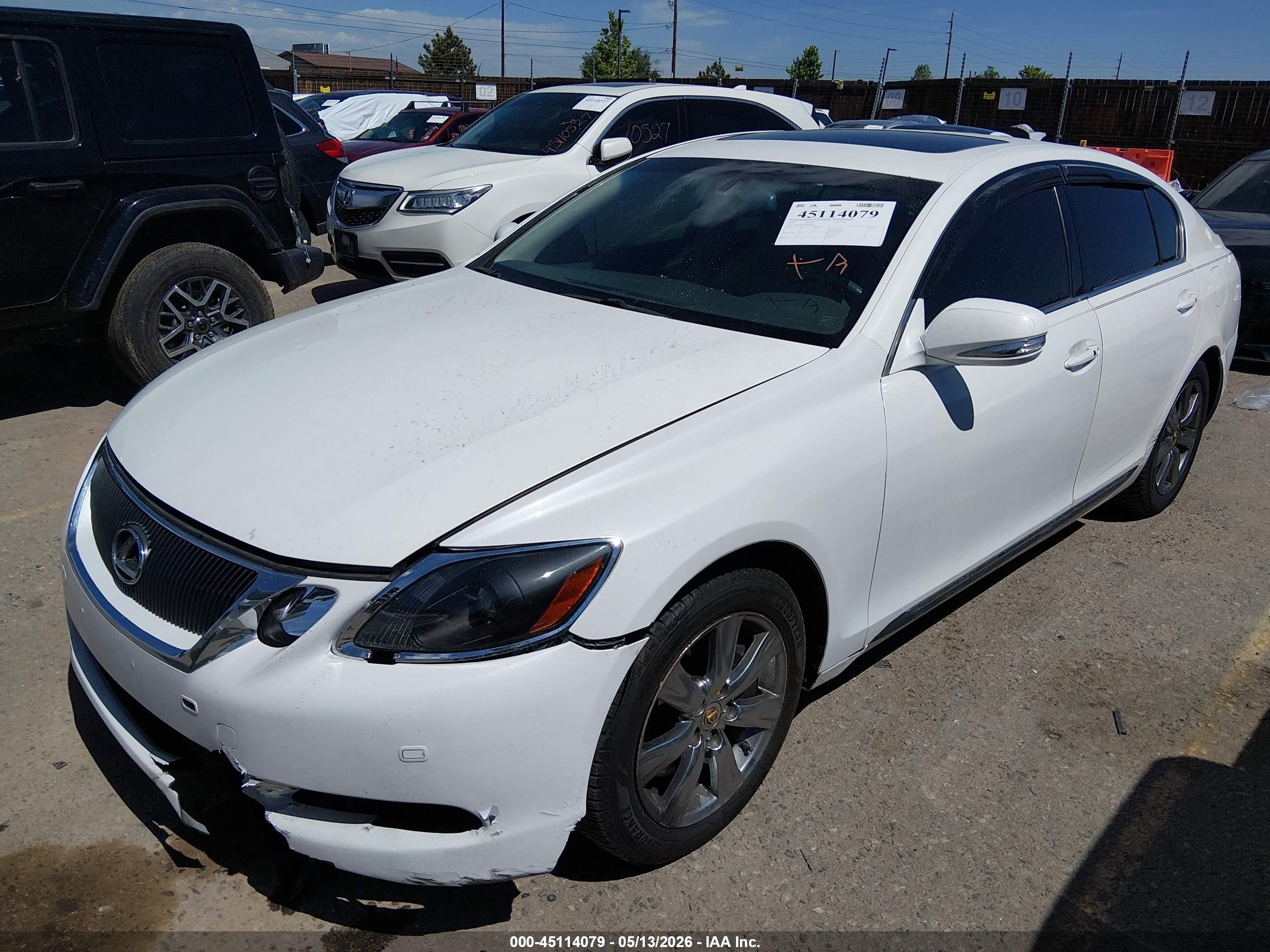 2008 Lexus Gs 350   White vin: JTHCE96S280019946