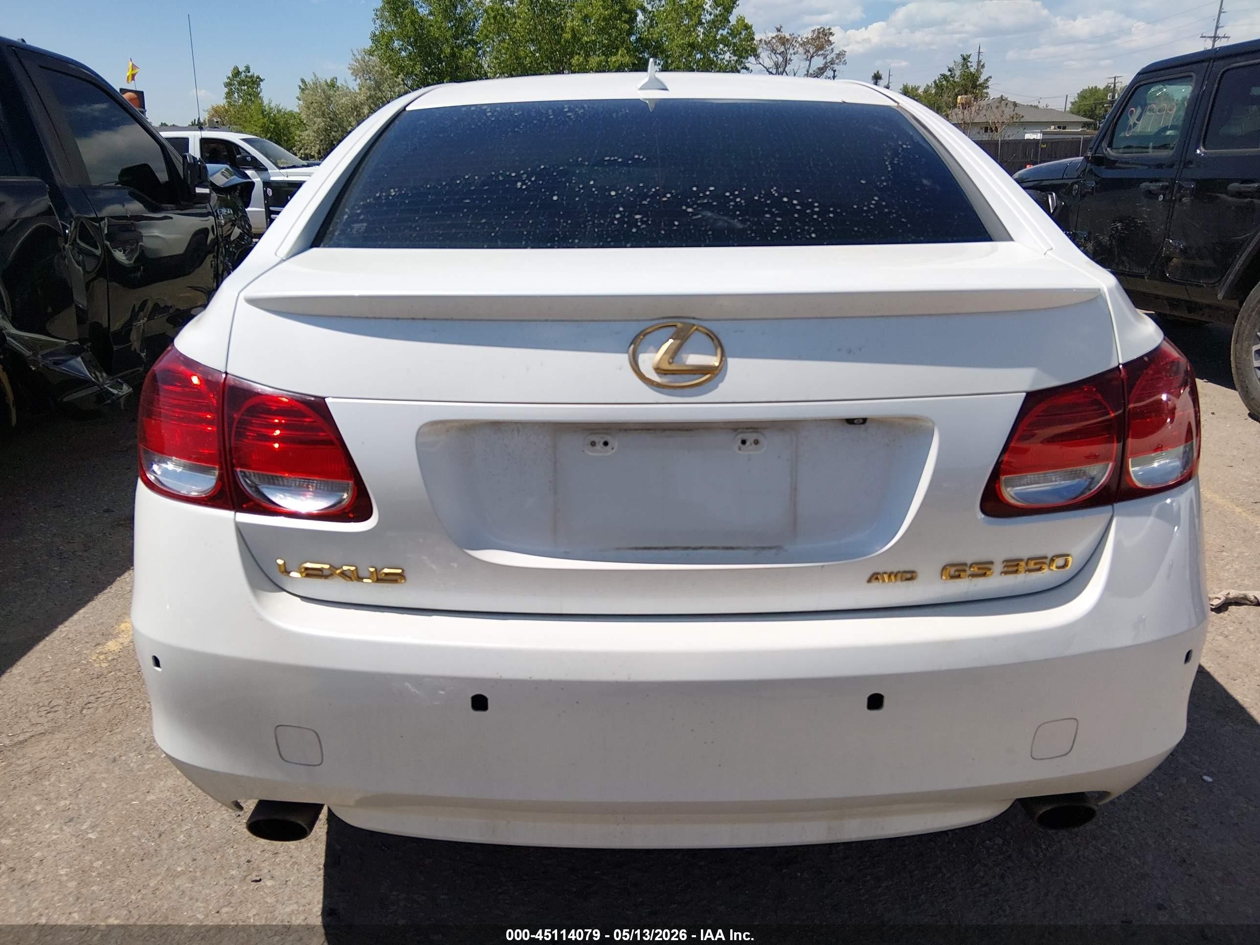 2008 Lexus Gs 350   White vin: JTHCE96S280019946