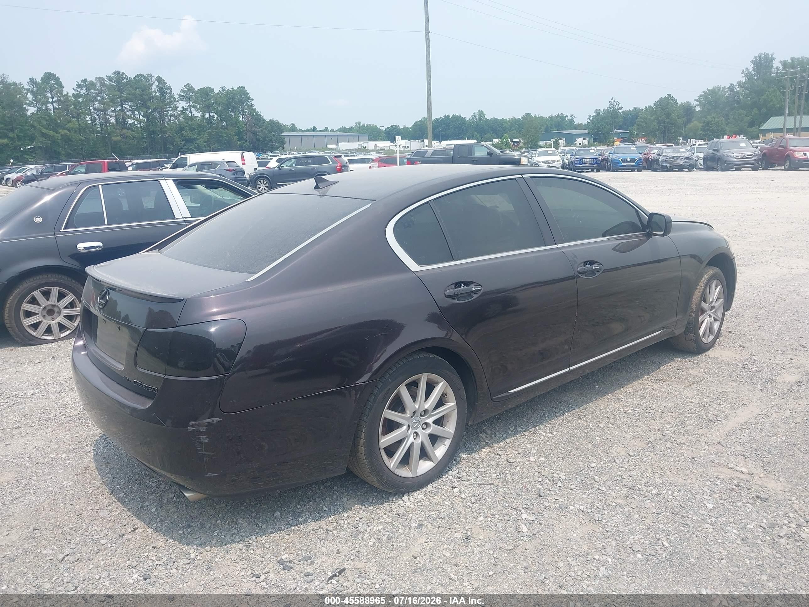 2007 Lexus Gs 350   Black vin: JTHCE96S470007036