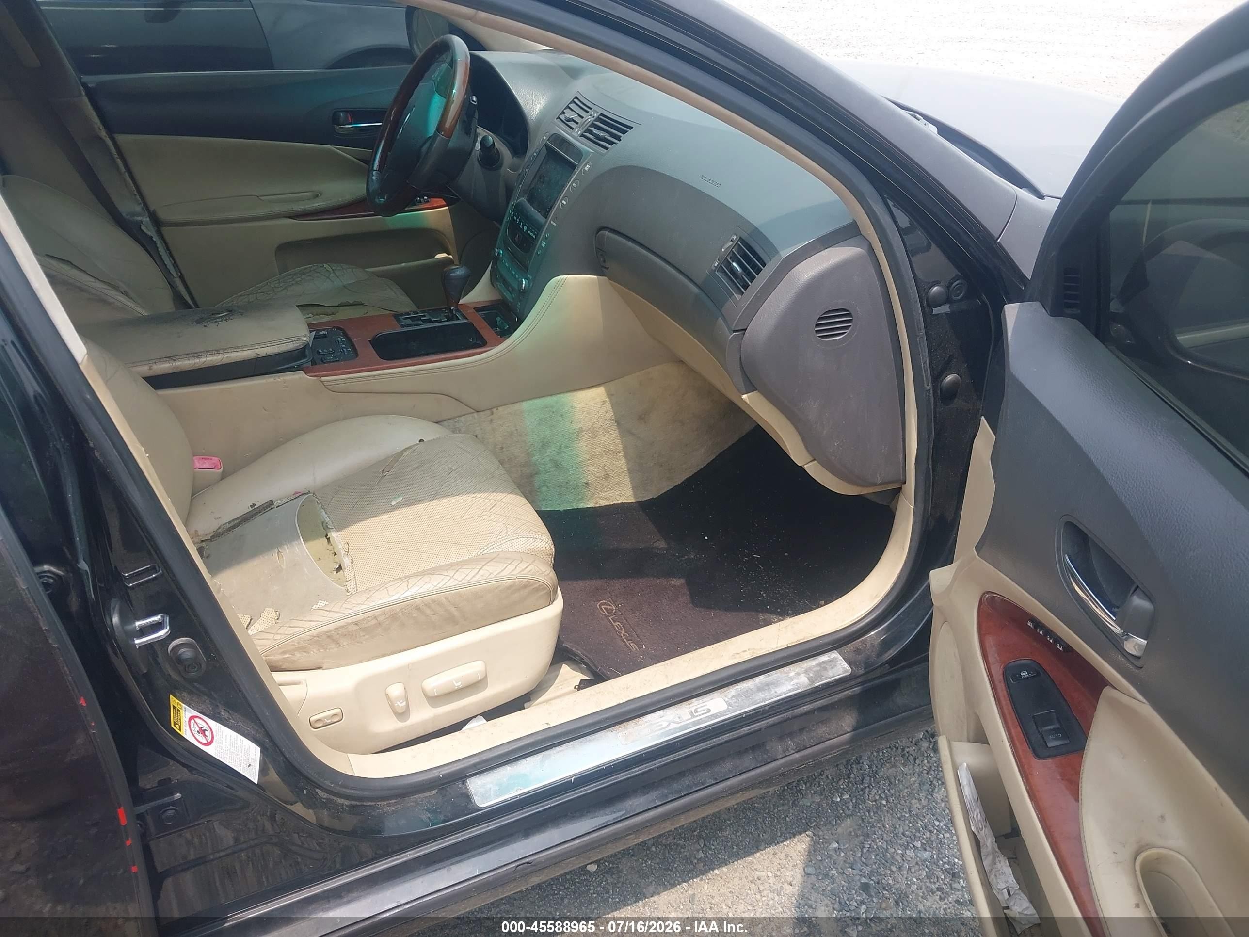 2007 Lexus Gs 350   Black vin: JTHCE96S470007036