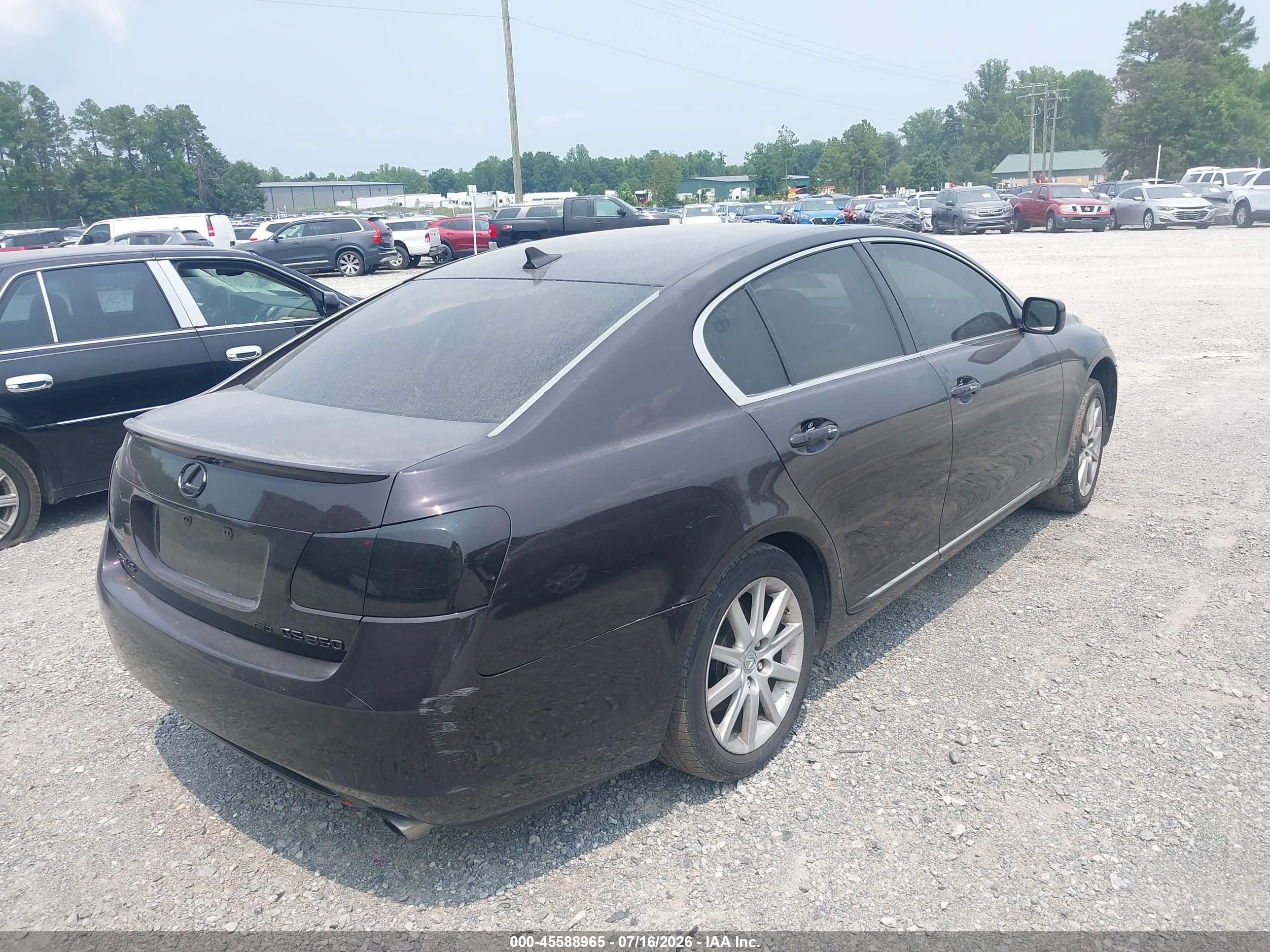 2007 Lexus Gs 350   Black vin: JTHCE96S470007036