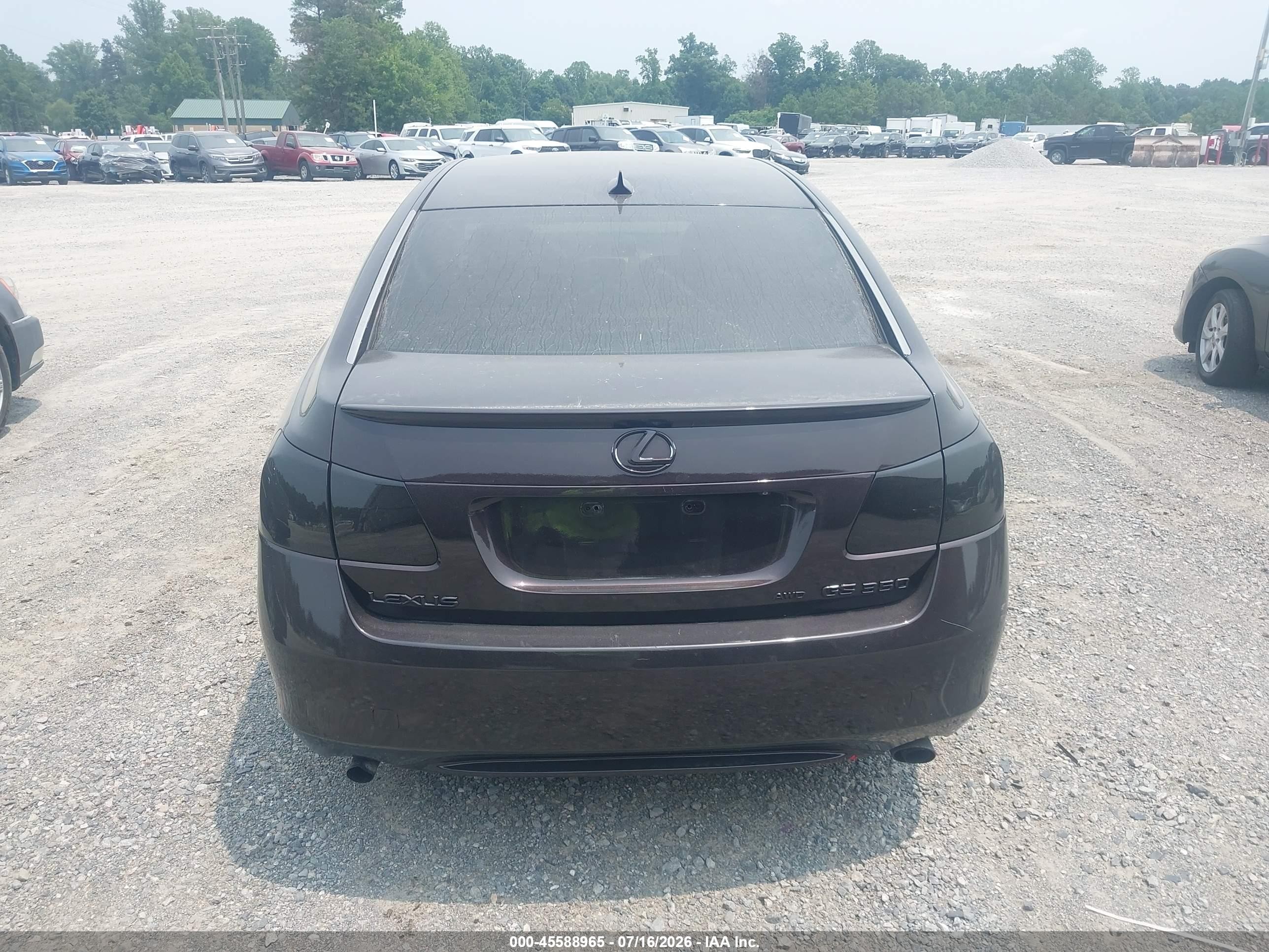 2007 Lexus Gs 350   Black vin: JTHCE96S470007036