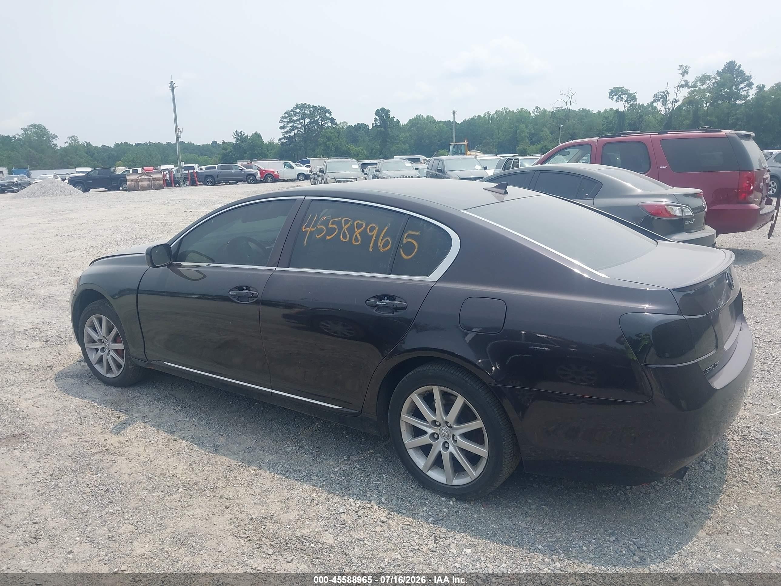 2007 Lexus Gs 350   Black vin: JTHCE96S470007036