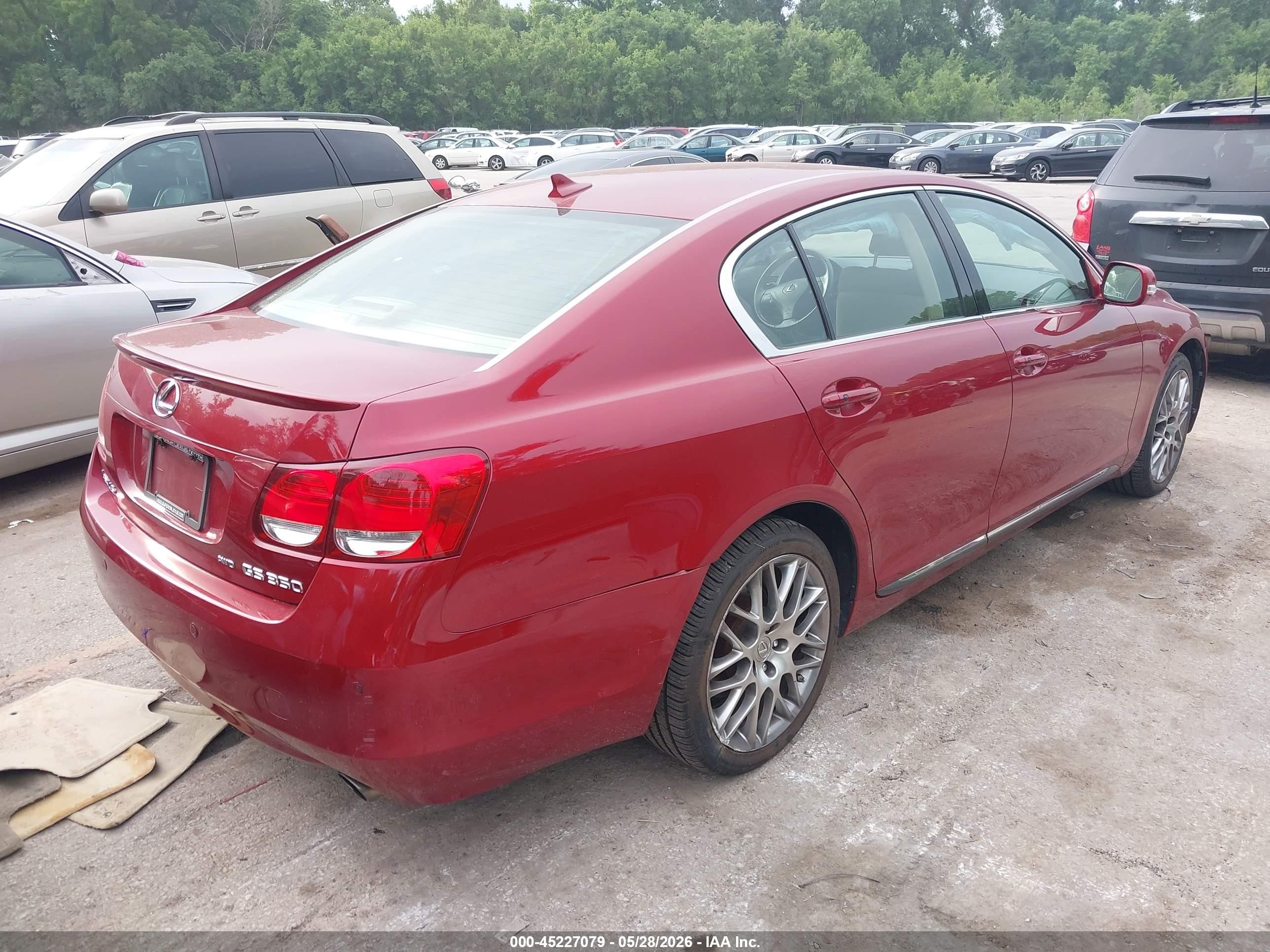 2008 Lexus Gs 350   Red vin: JTHCE96S480013212