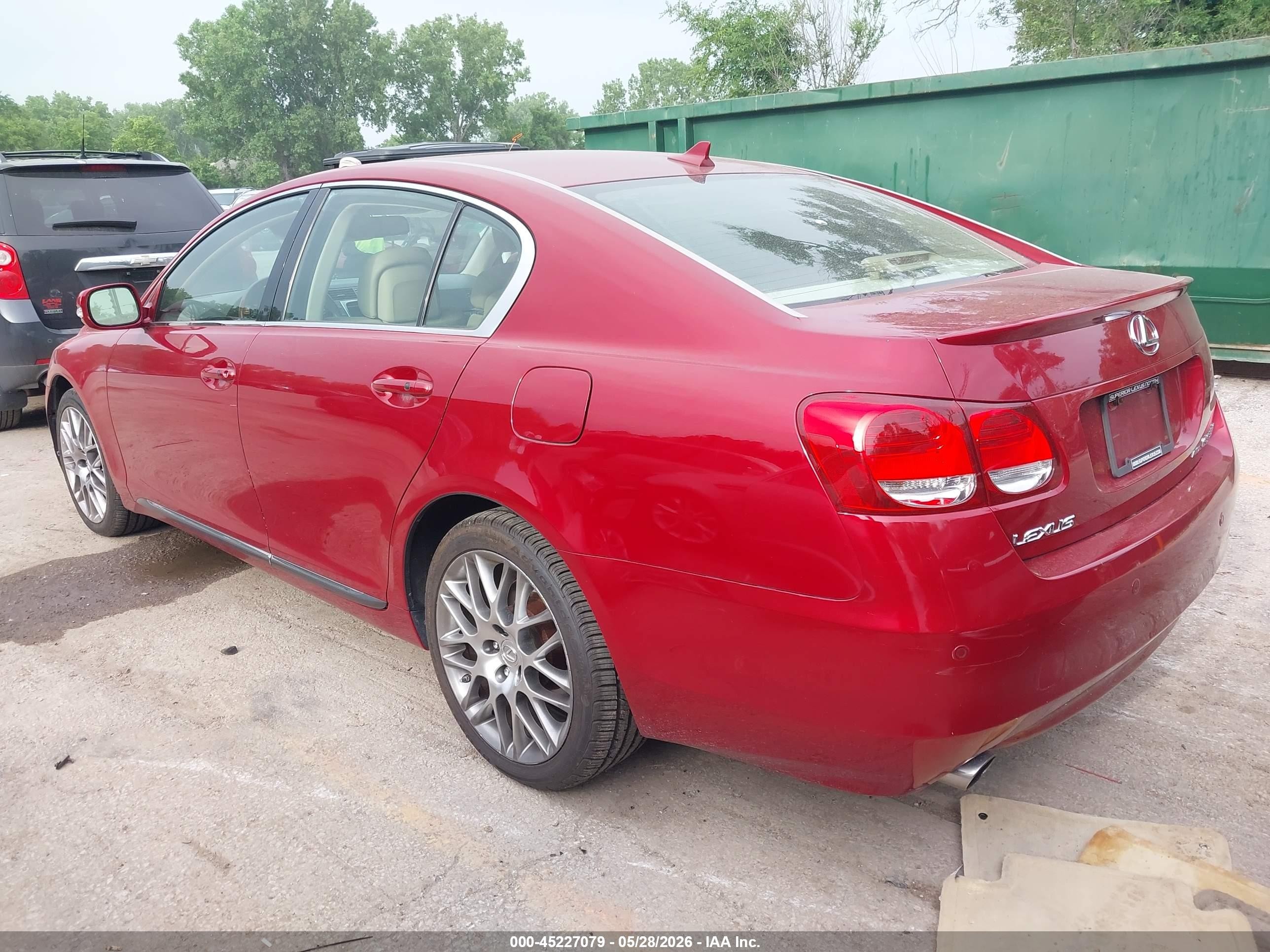 2008 Lexus Gs 350   Red vin: JTHCE96S480013212