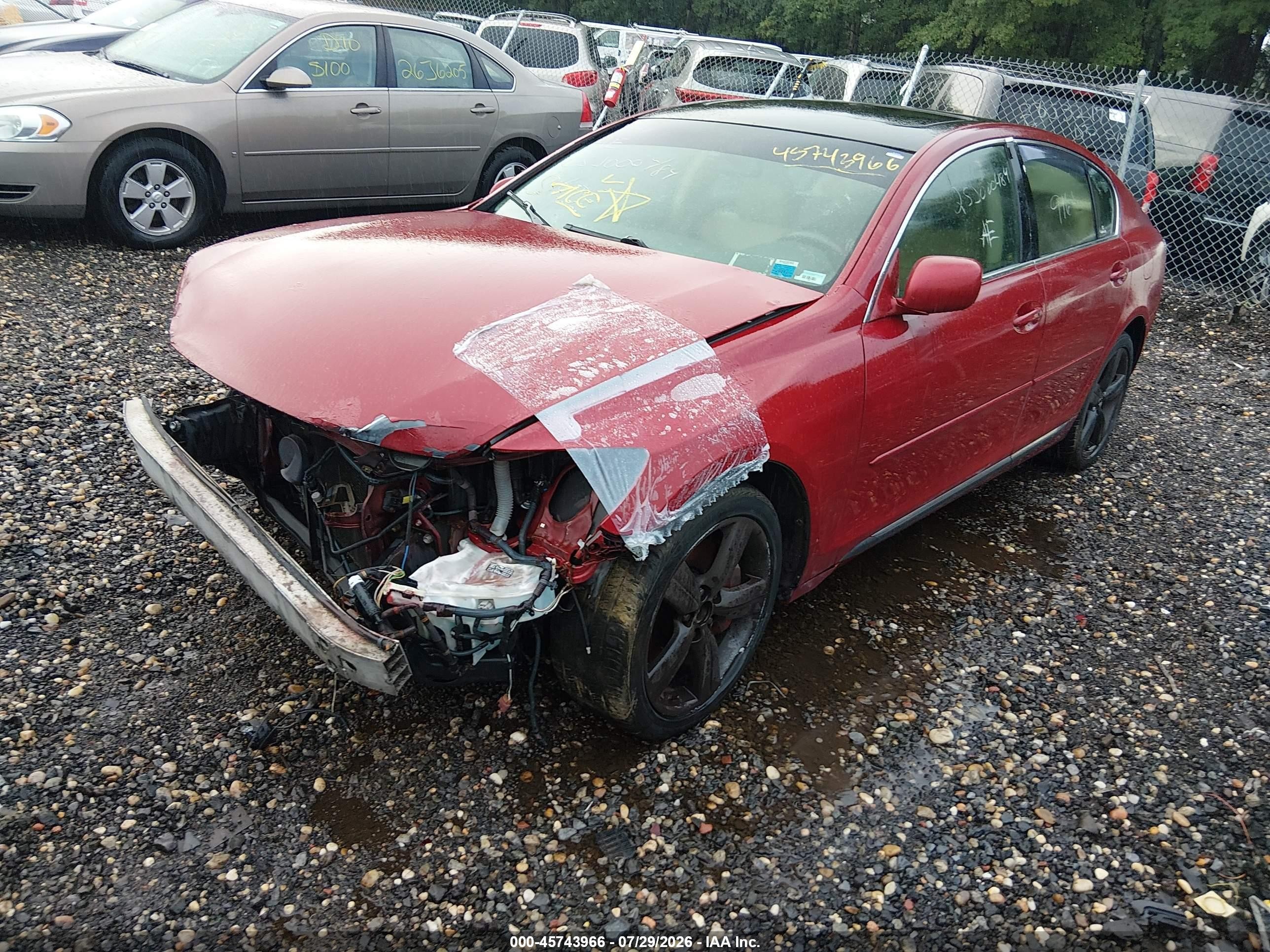 2007 Lexus Gs 350   Red vin: JTHCE96S870007119