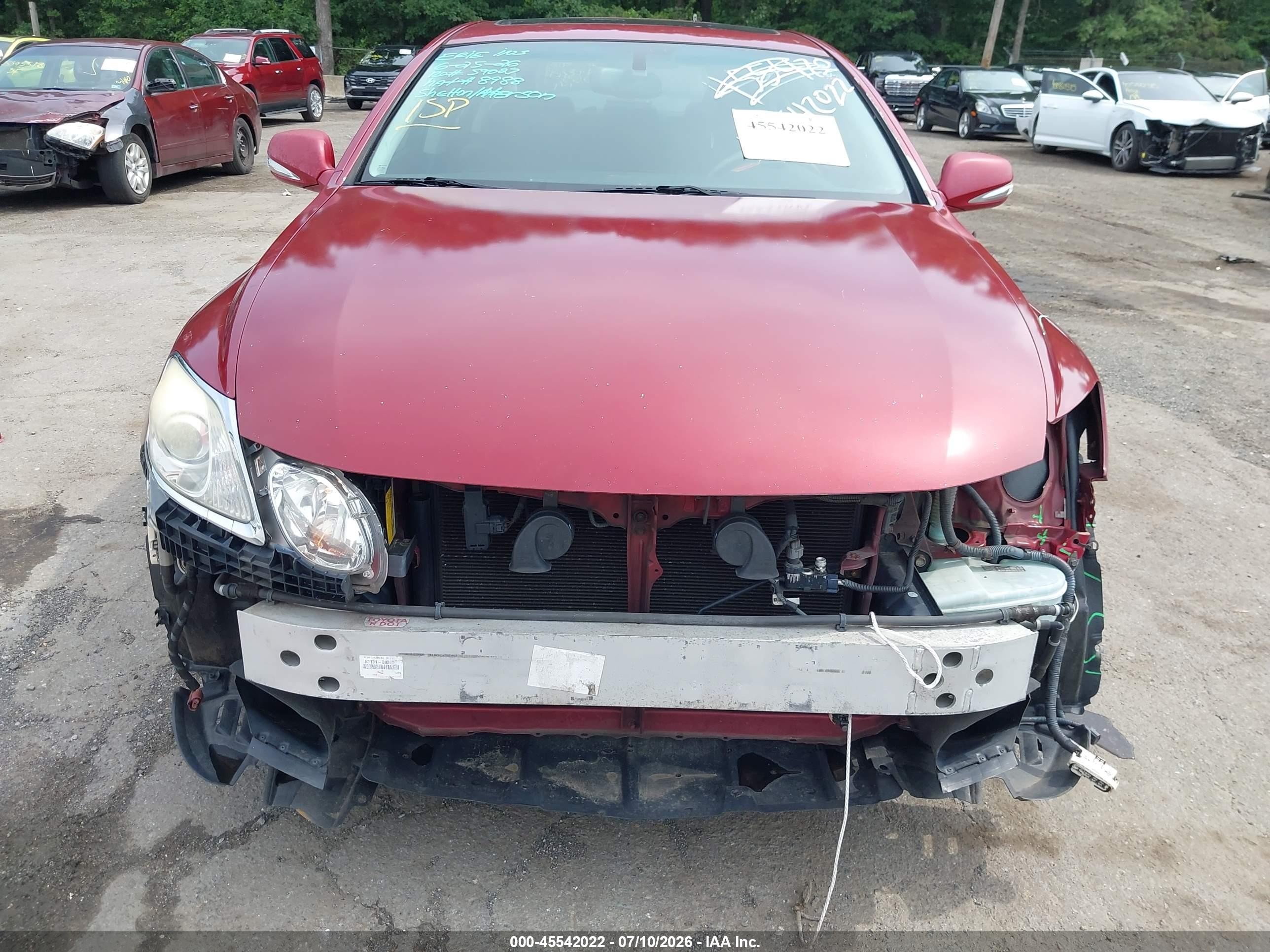 2008 Lexus Gs 350   Red vin: JTHCE96S880018655
