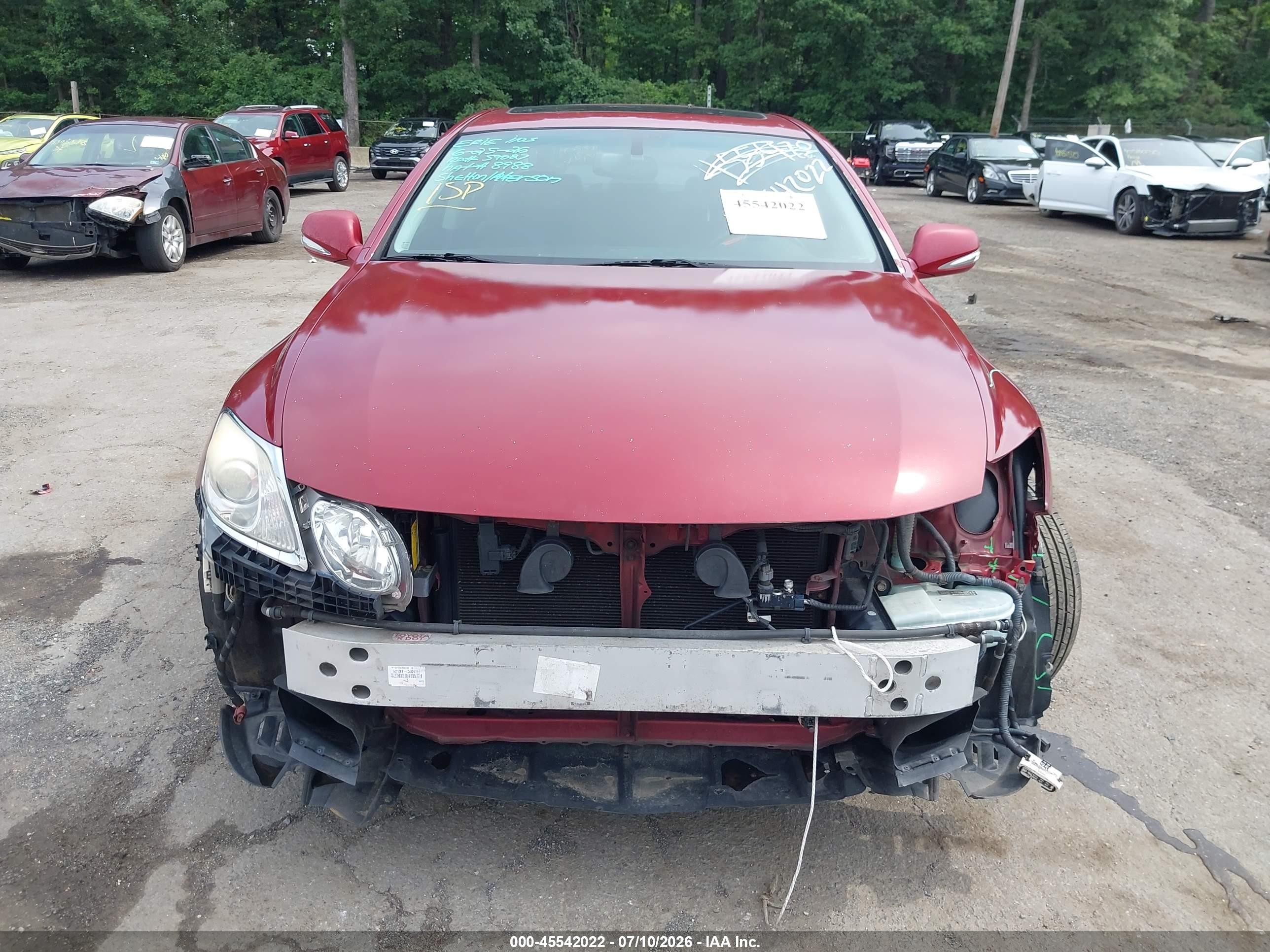 2008 Lexus Gs 350   Red vin: JTHCE96S880018655