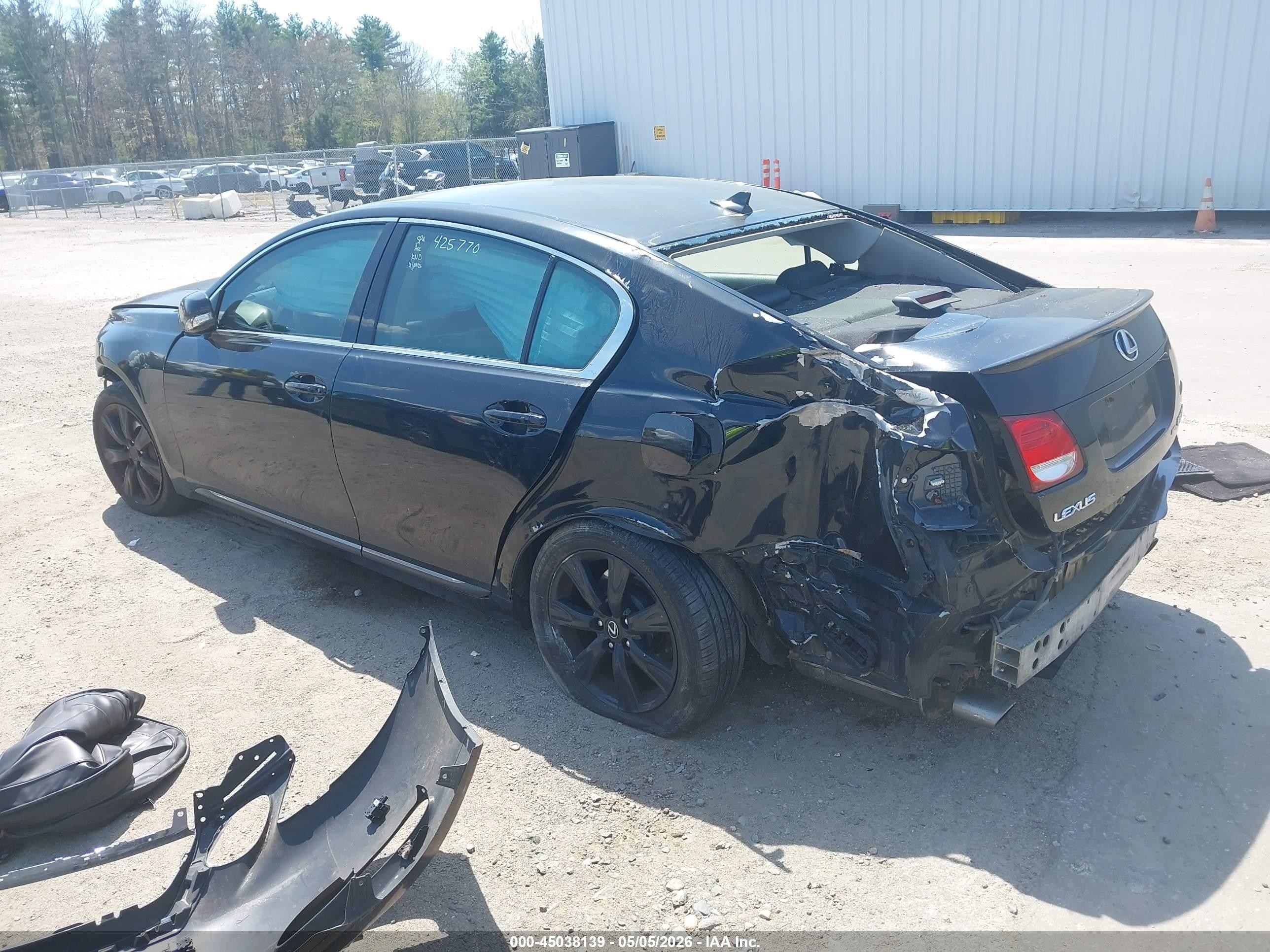 2008 Lexus Gs 350   Black vin: JTHCE96S980015876