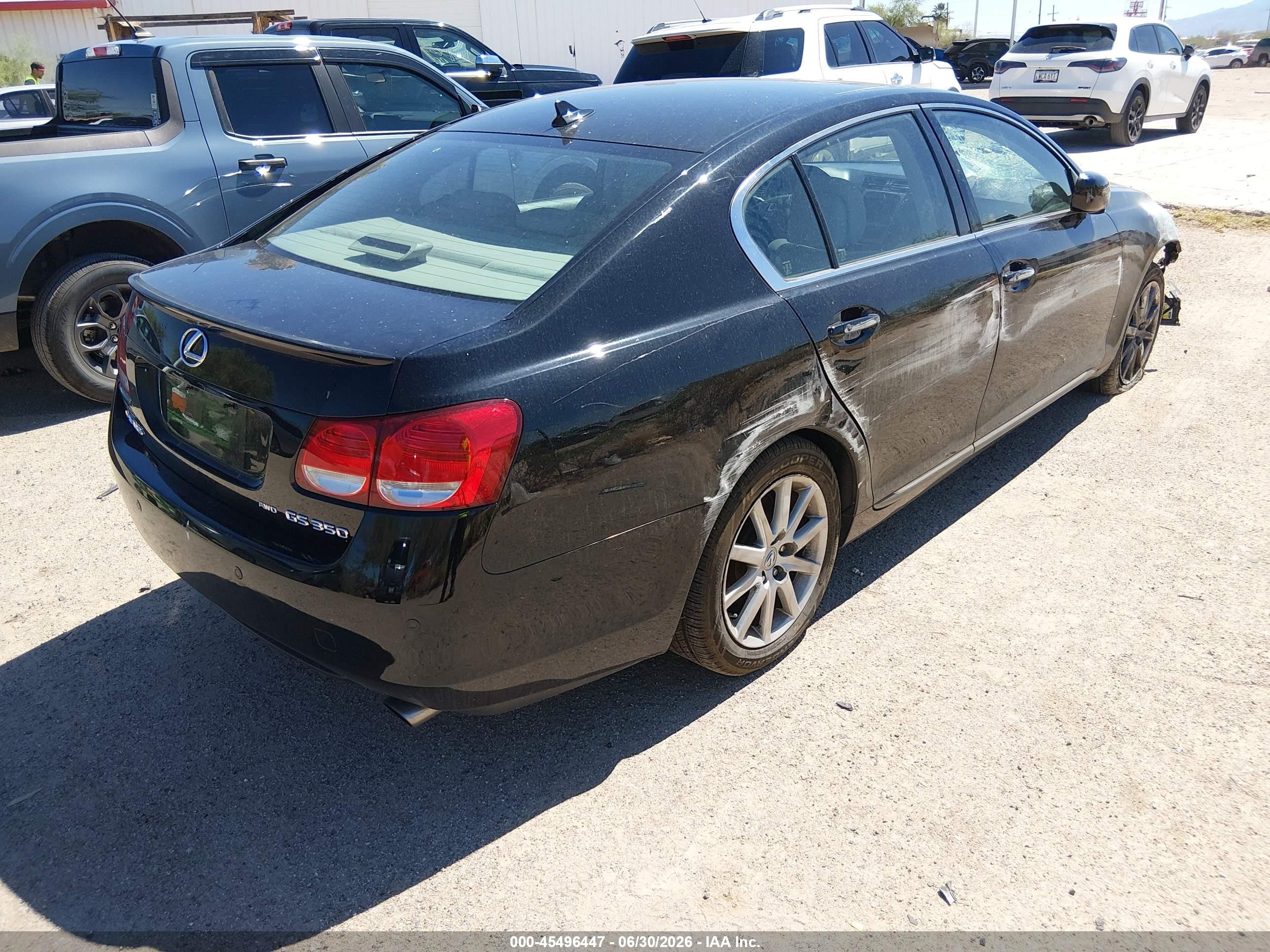 2007 Lexus Gs 350   Black vin: JTHCE96SX70008109