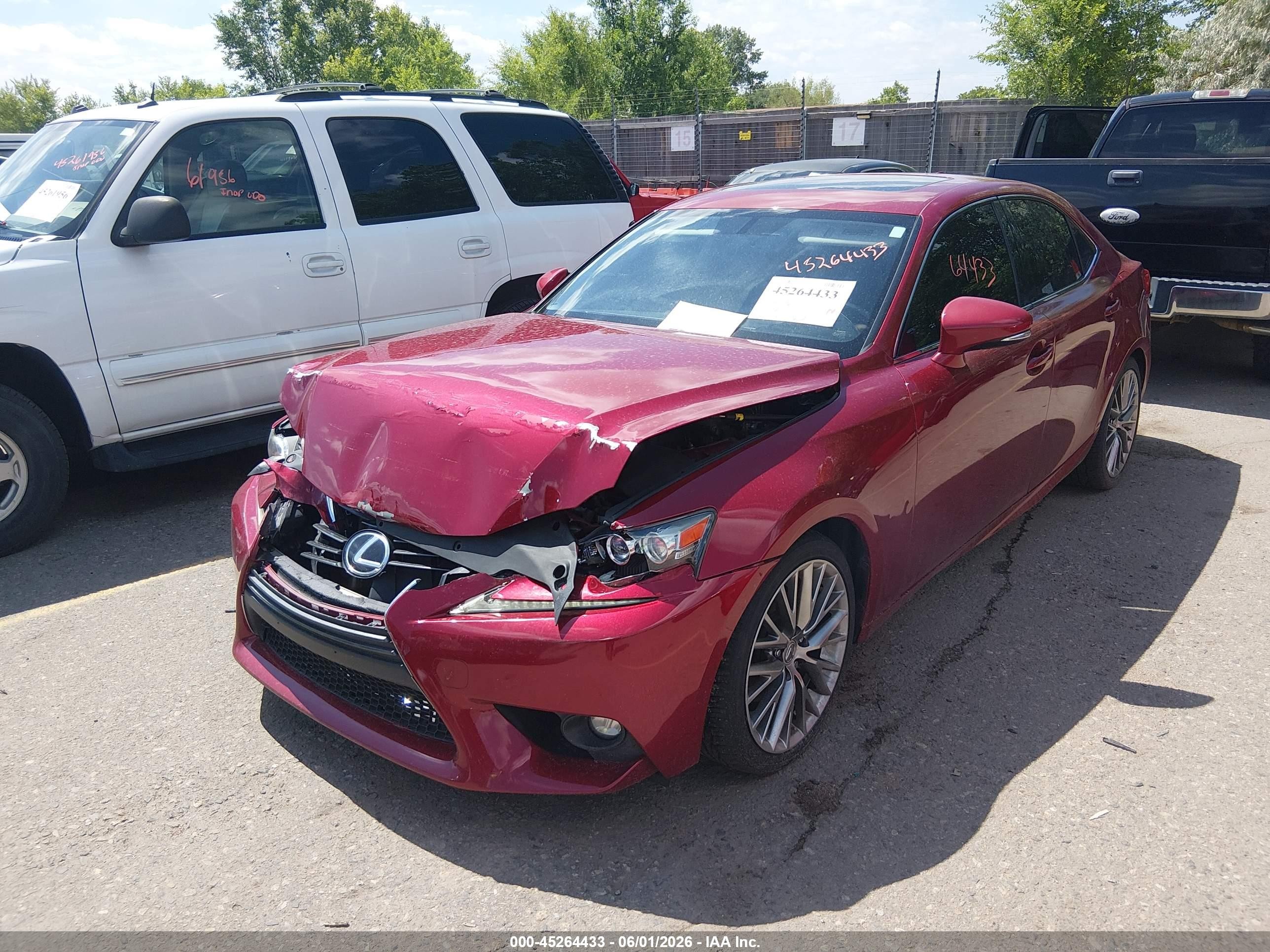 2015 Lexus Is 250   Red vin: JTHCF1D20F5020711
