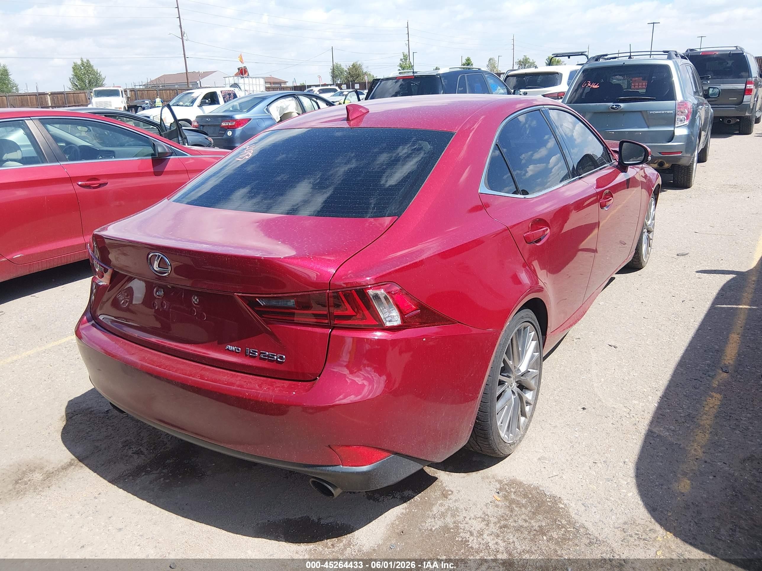 2015 Lexus Is 250   Red vin: JTHCF1D20F5020711
