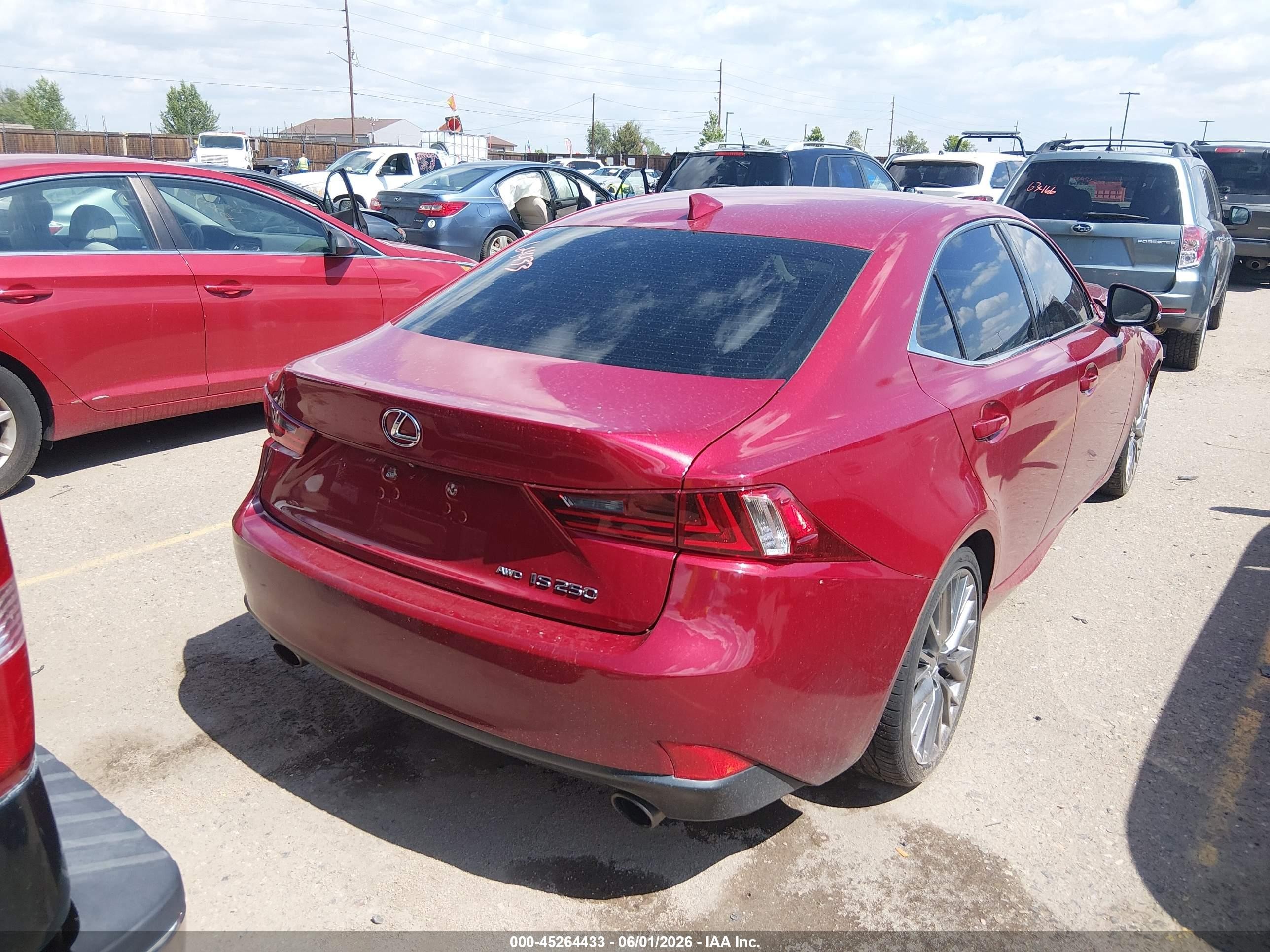 2015 Lexus Is 250   Red vin: JTHCF1D20F5020711