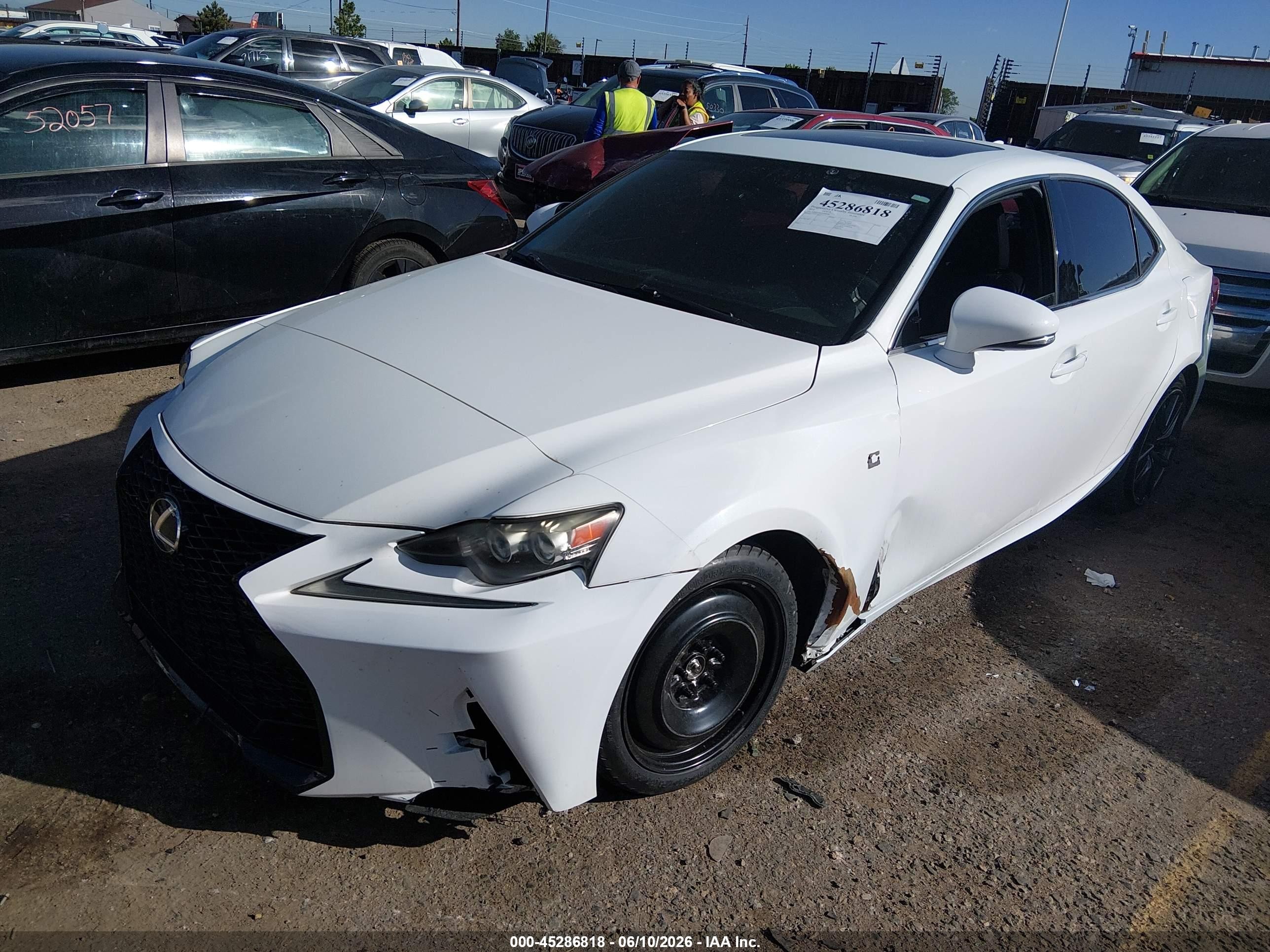 2014 Lexus Is 250   White vin: JTHCF1D21E5009585