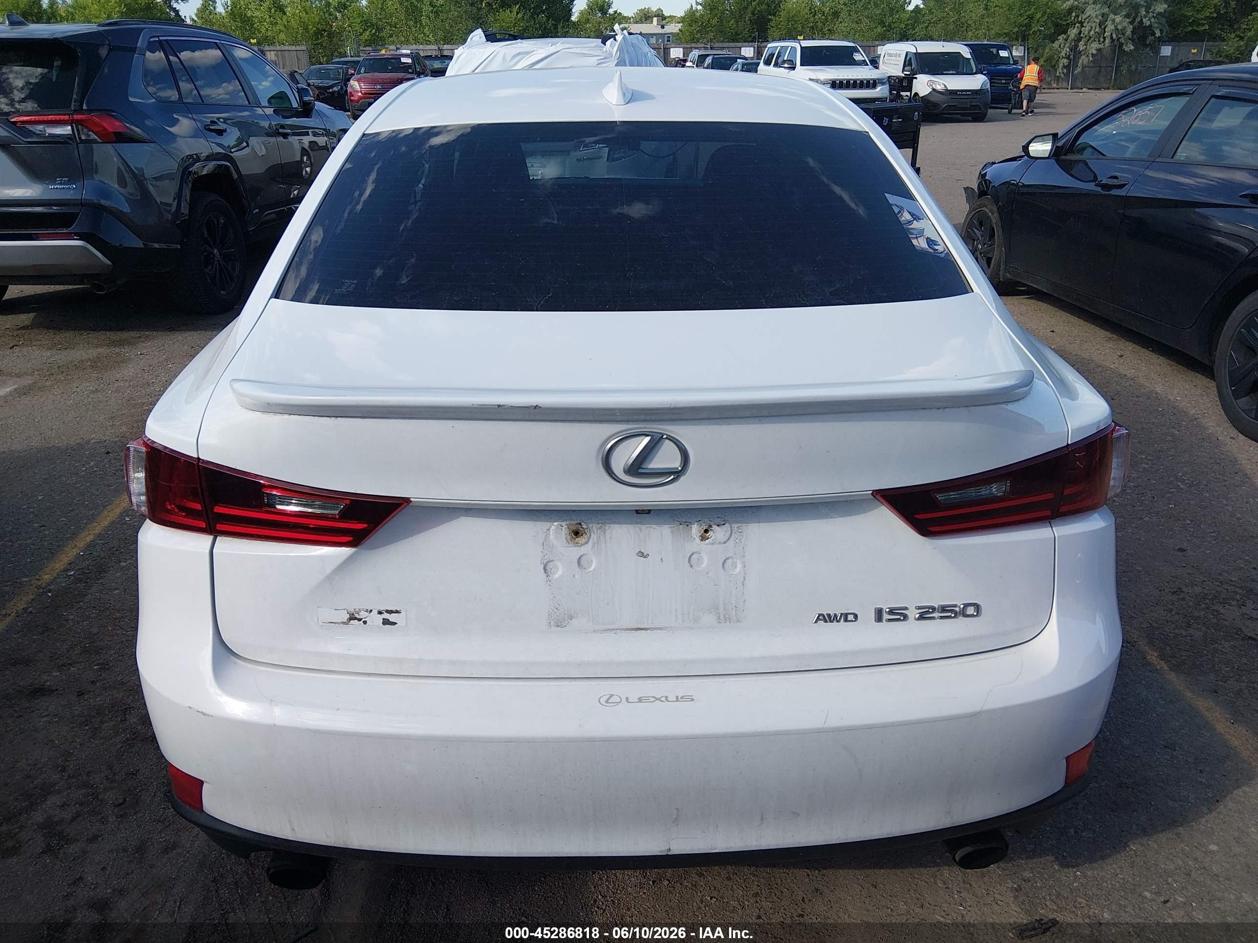 2014 Lexus Is 250   White vin: JTHCF1D21E5009585