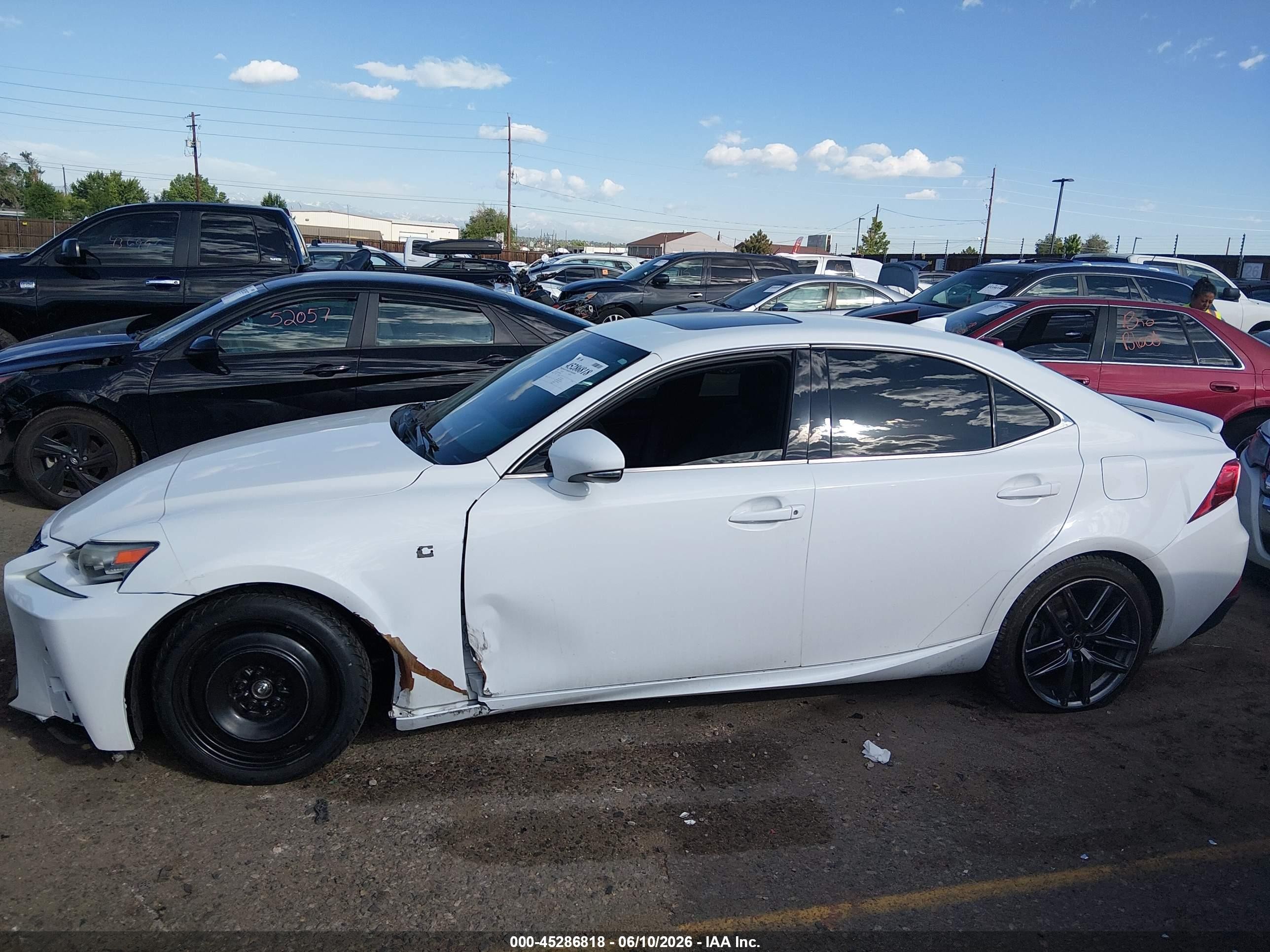 2014 Lexus Is 250   White vin: JTHCF1D21E5009585