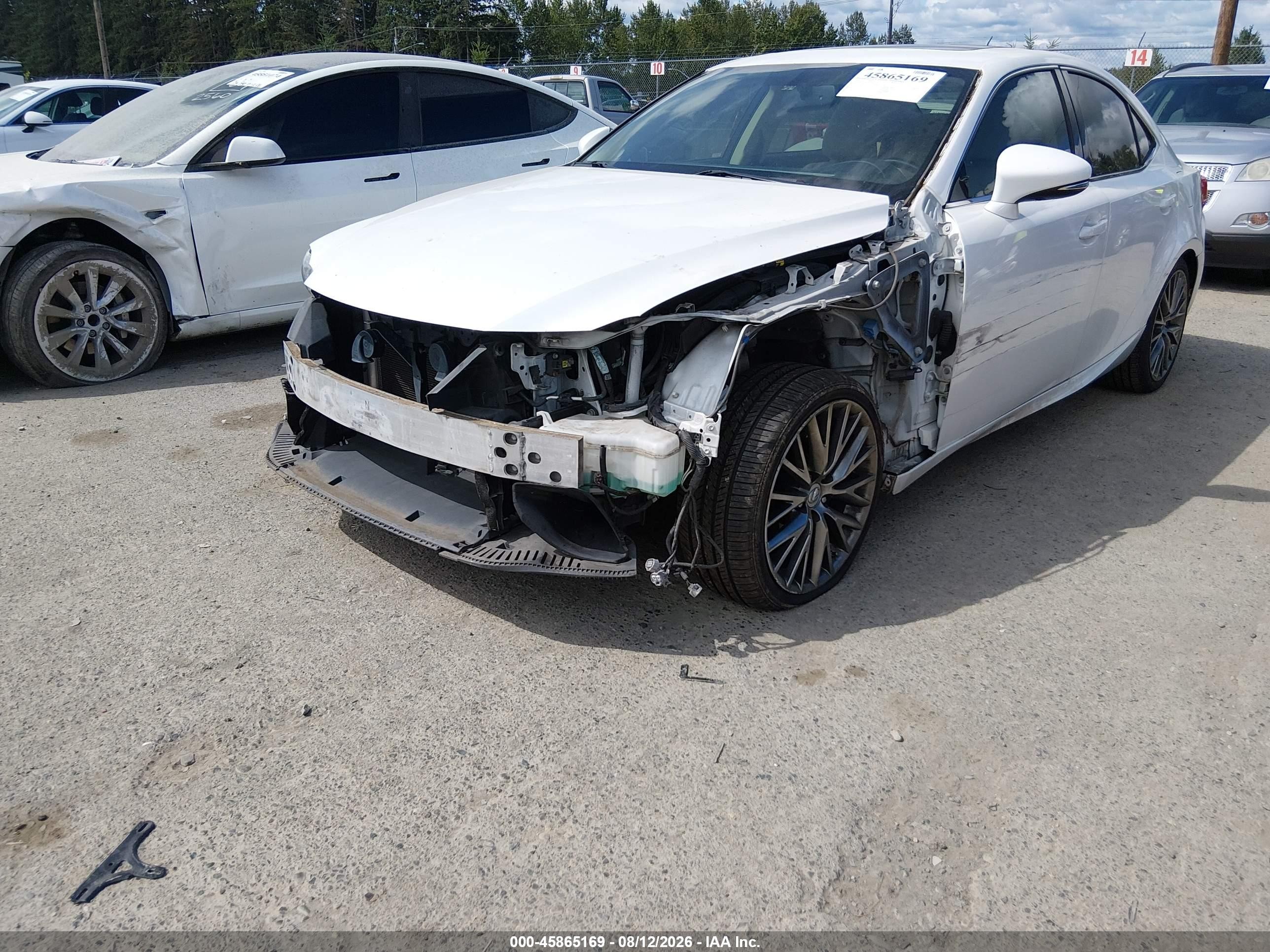 2014 Lexus Is 250 White vin: JTHCF1D21E5012499