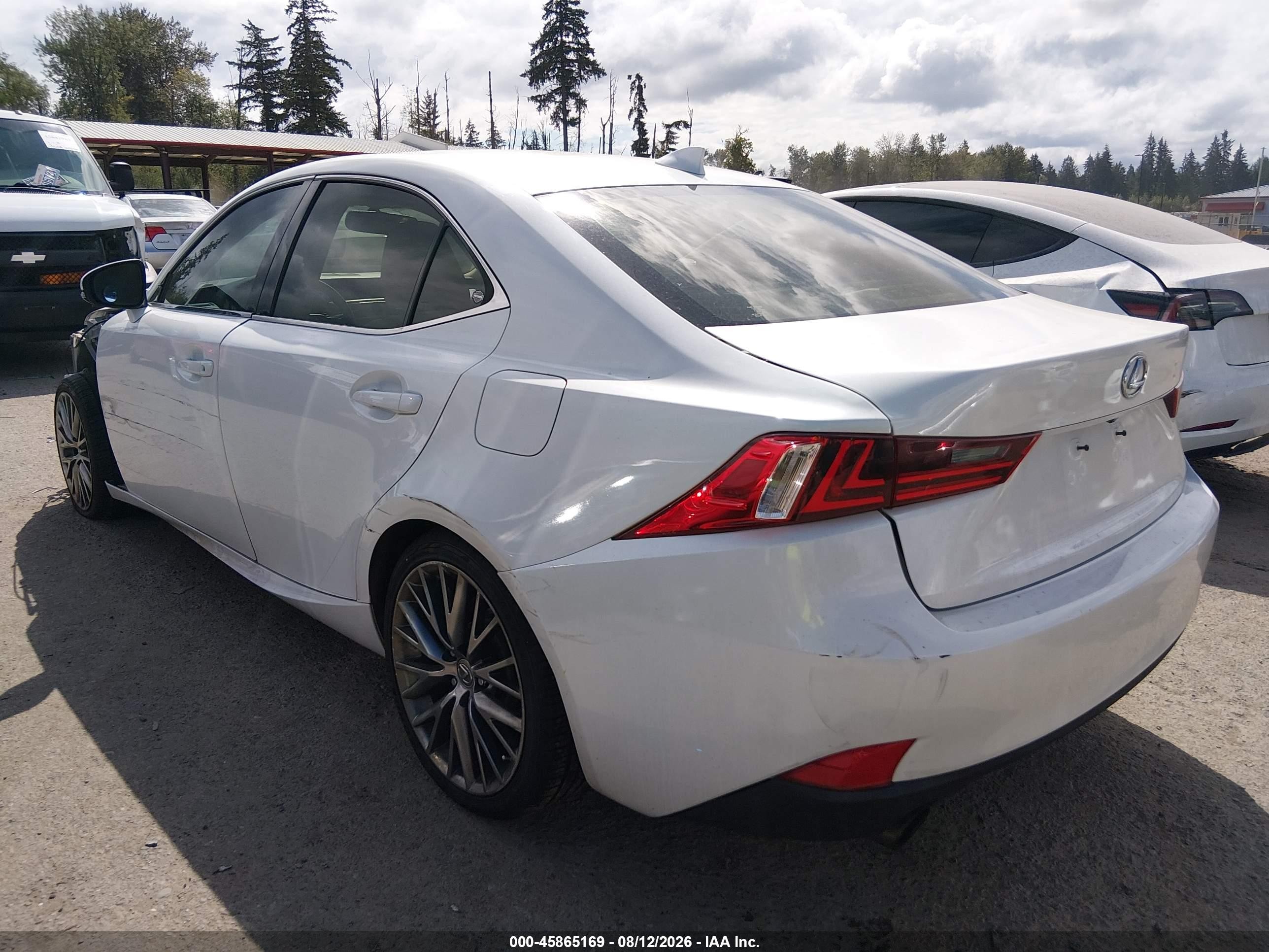 2014 Lexus Is 250 White vin: JTHCF1D21E5012499