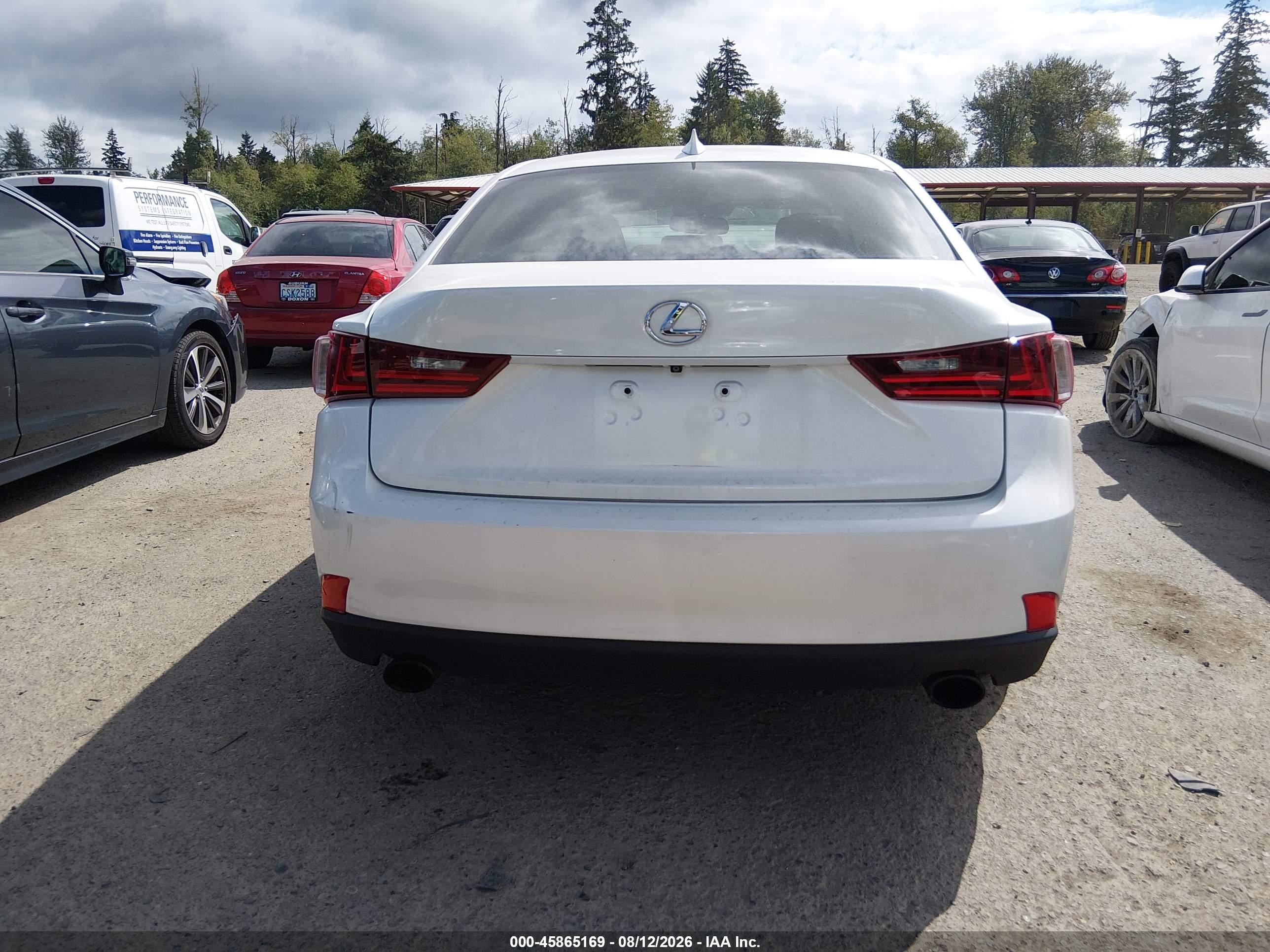 2014 Lexus Is 250 White vin: JTHCF1D21E5012499