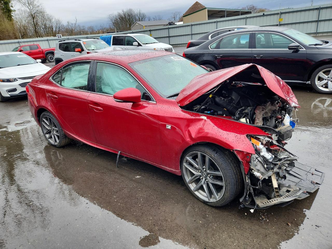 2015 Lexus Is 250 Base Red vin: JTHCF1D21F5016893
