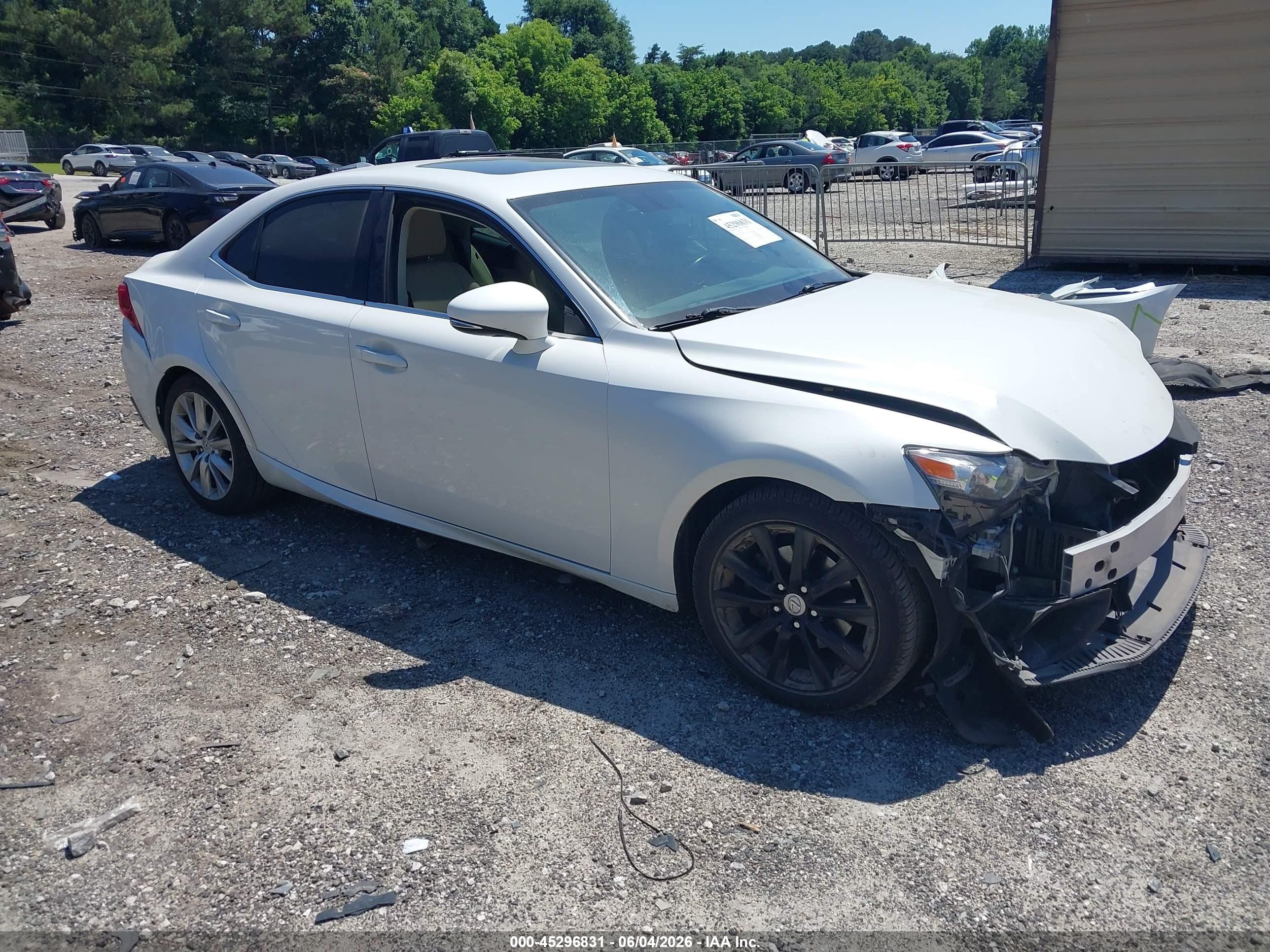 2015 Lexus Is 250   White vin: JTHCF1D21F5026727