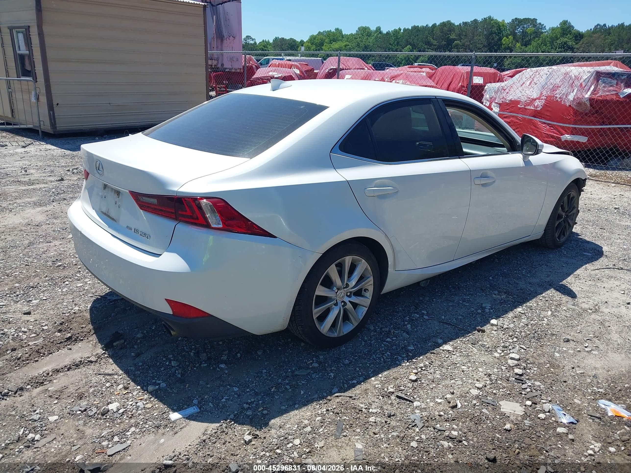 2015 Lexus Is 250   White vin: JTHCF1D21F5026727