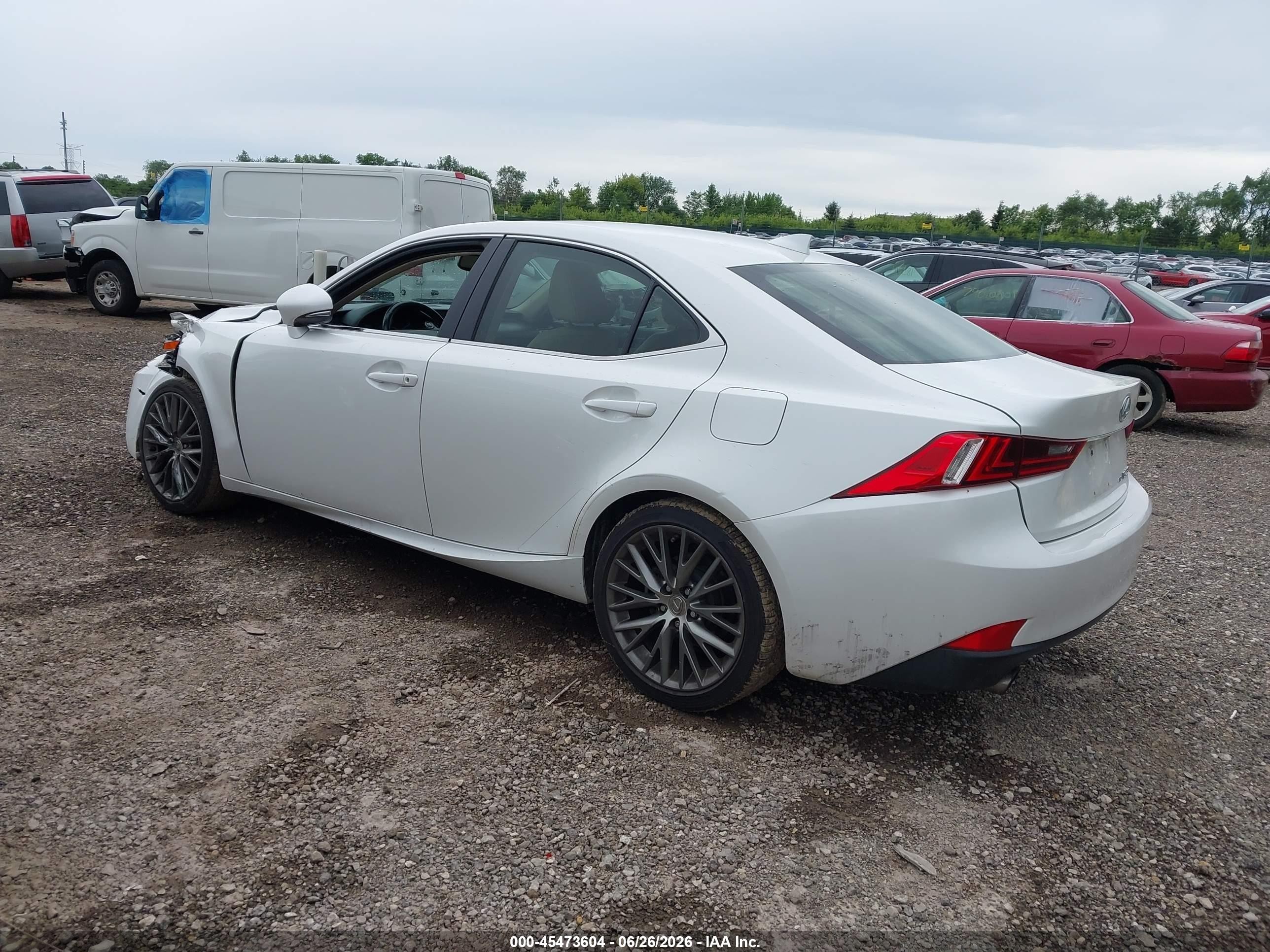 2014 Lexus Is 250   White vin: JTHCF1D22E5002239