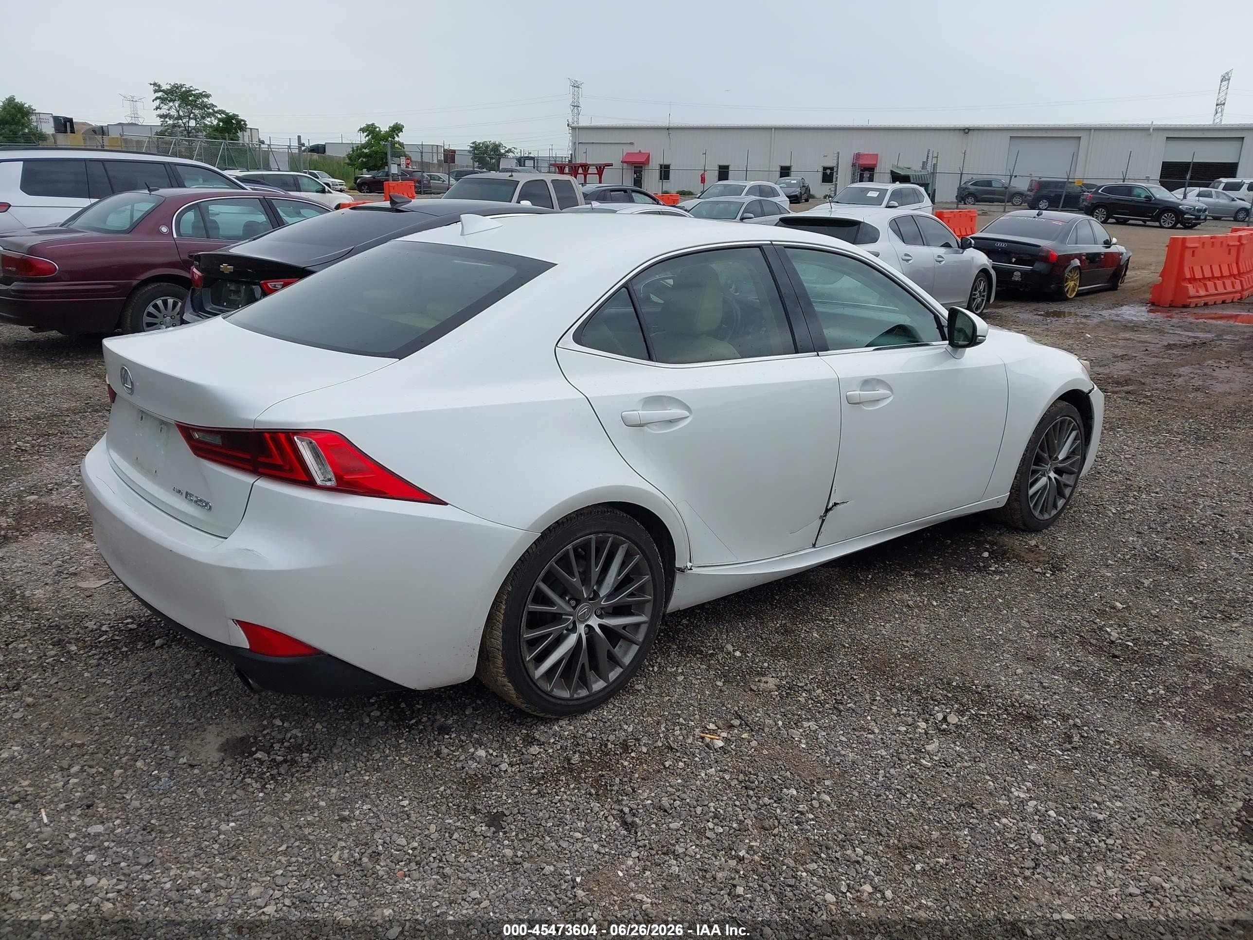 2014 Lexus Is 250   White vin: JTHCF1D22E5002239