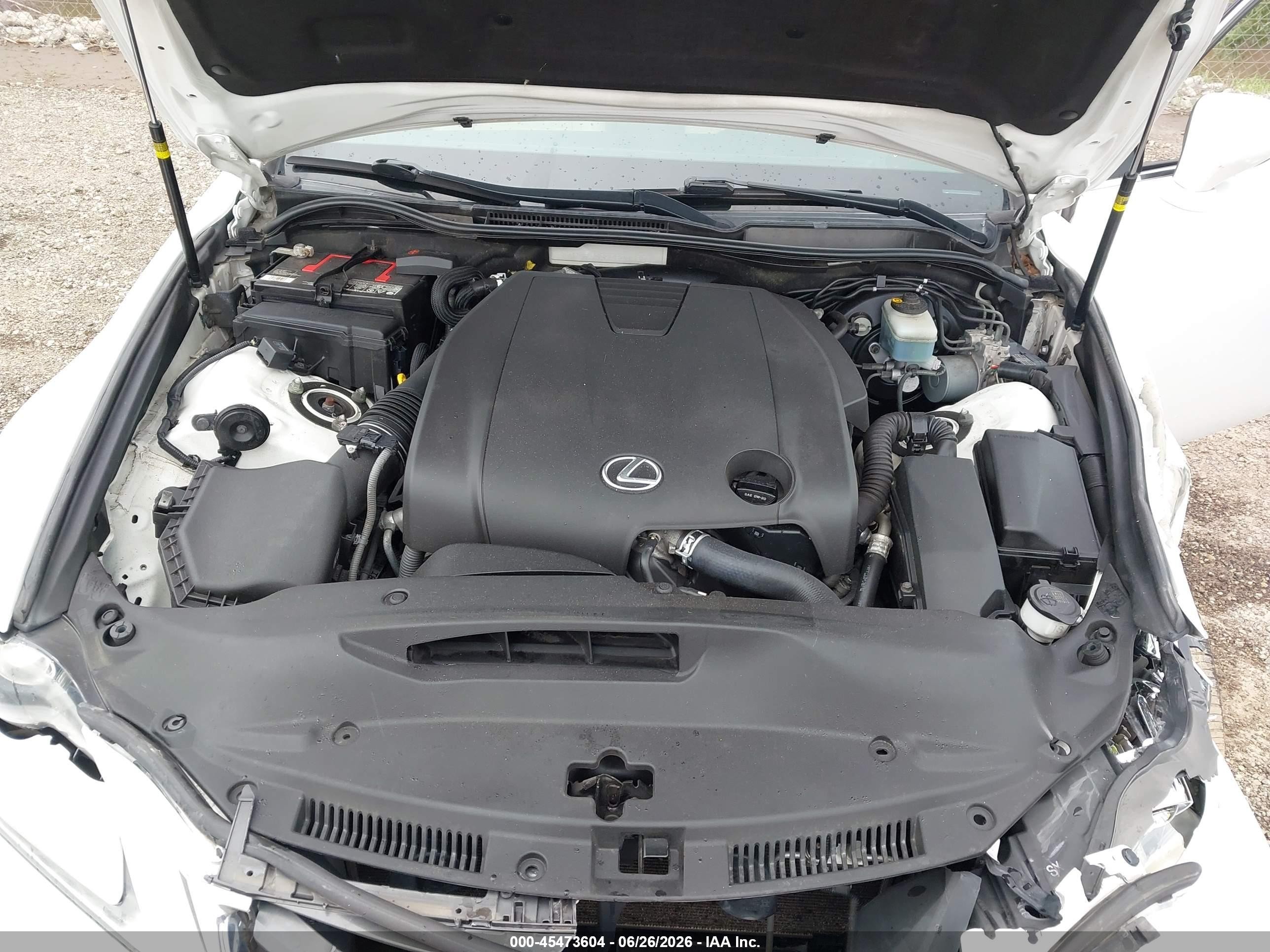 2014 Lexus Is 250   White vin: JTHCF1D22E5002239