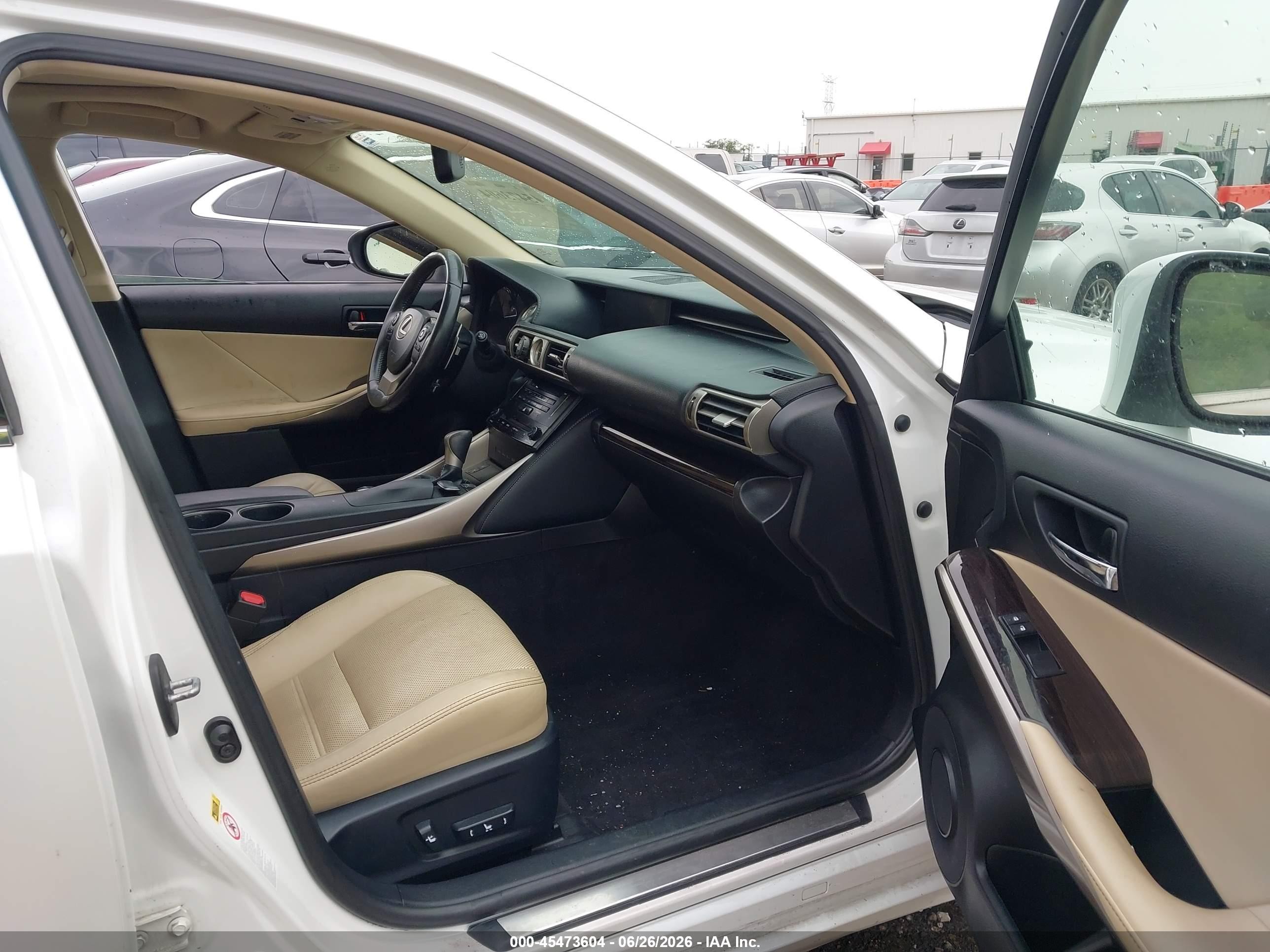 2014 Lexus Is 250   White vin: JTHCF1D22E5002239