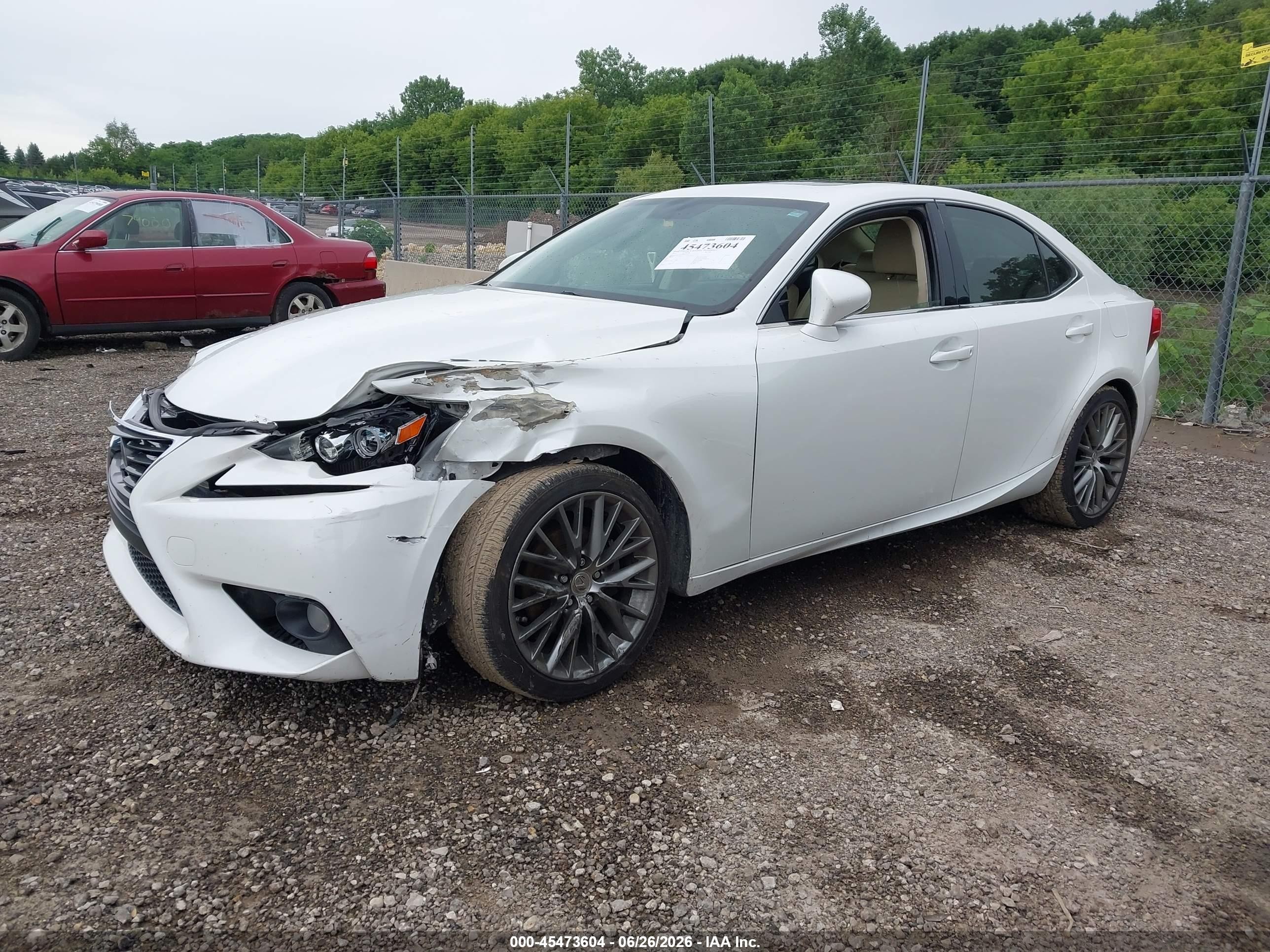2014 Lexus Is 250   White vin: JTHCF1D22E5002239