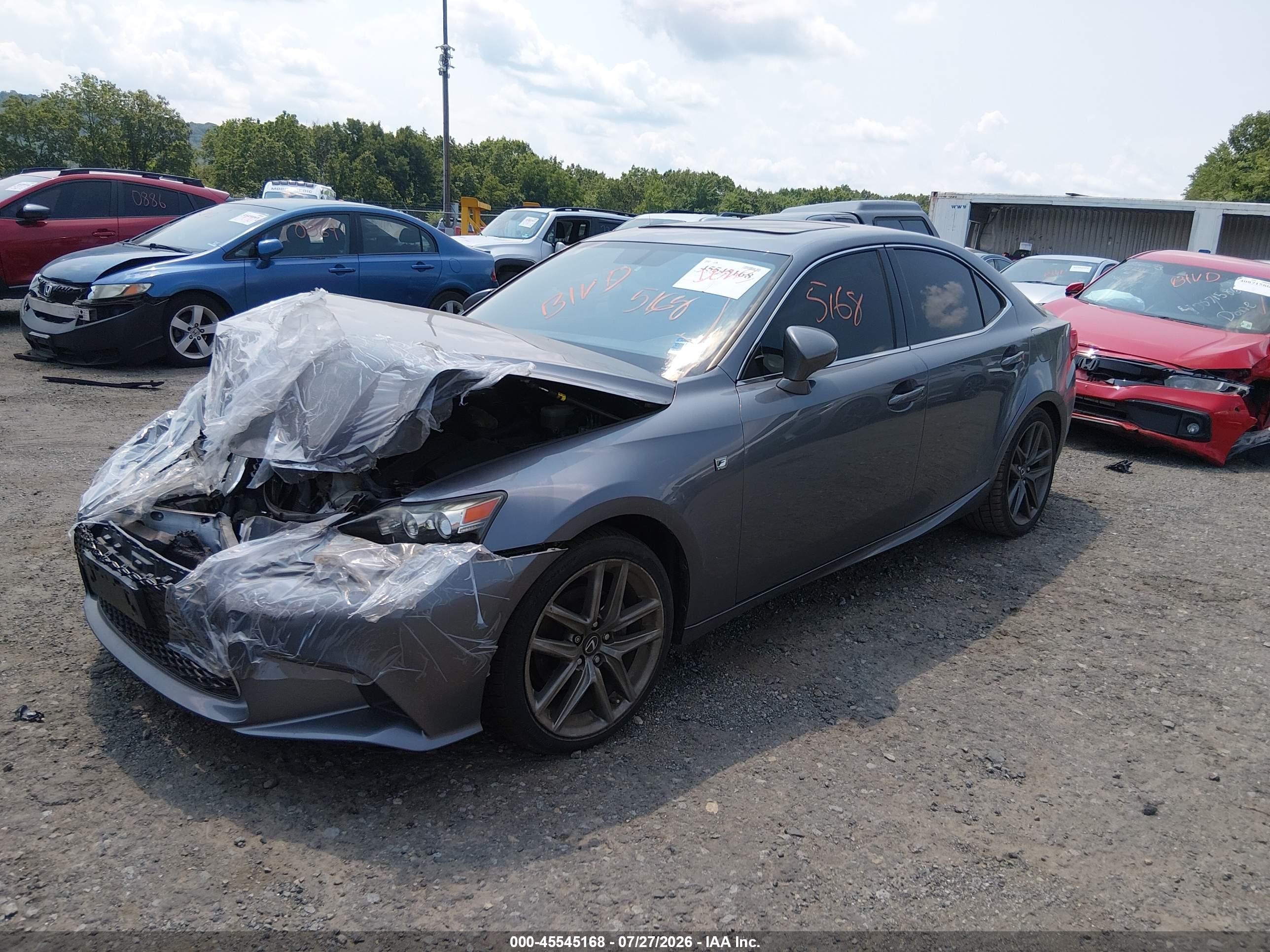 2014 Lexus Is 250   Gray vin: JTHCF1D22E5008171