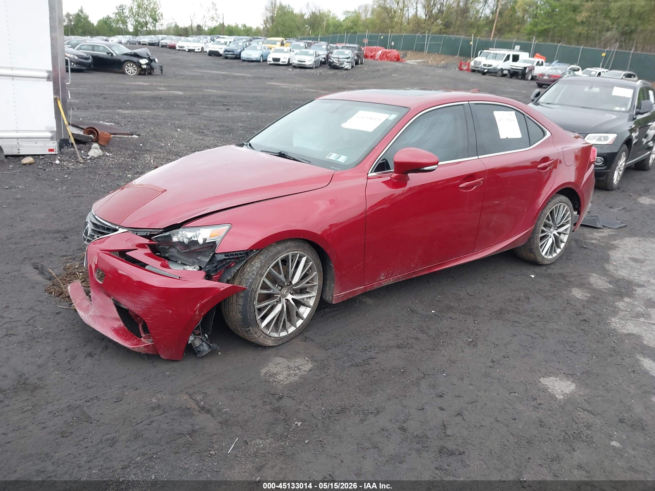 2015 Lexus Is 250 Red vin: JTHCF1D22F5023822