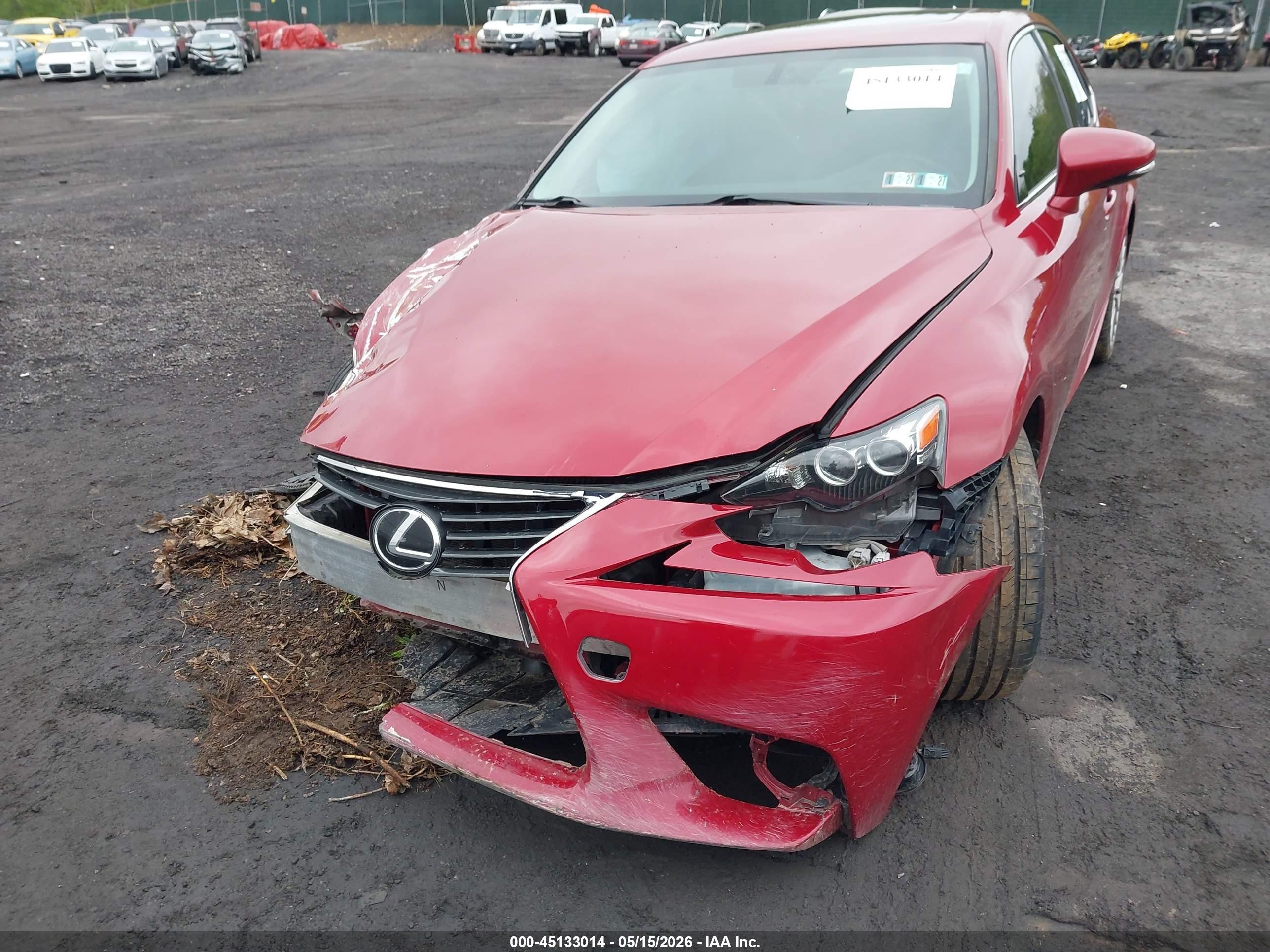 2015 Lexus Is 250 Red vin: JTHCF1D22F5023822