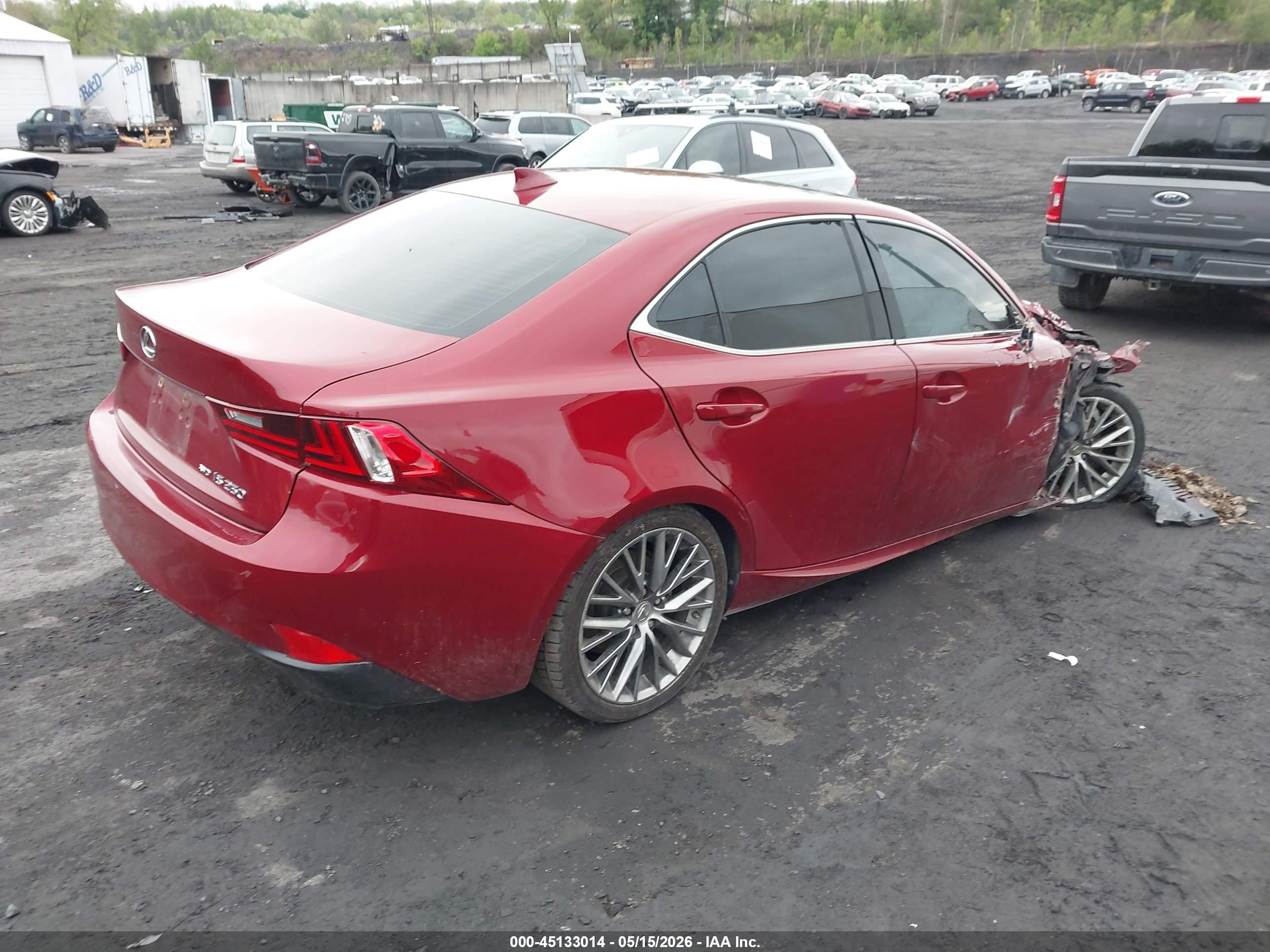 2015 Lexus Is 250 Red vin: JTHCF1D22F5023822