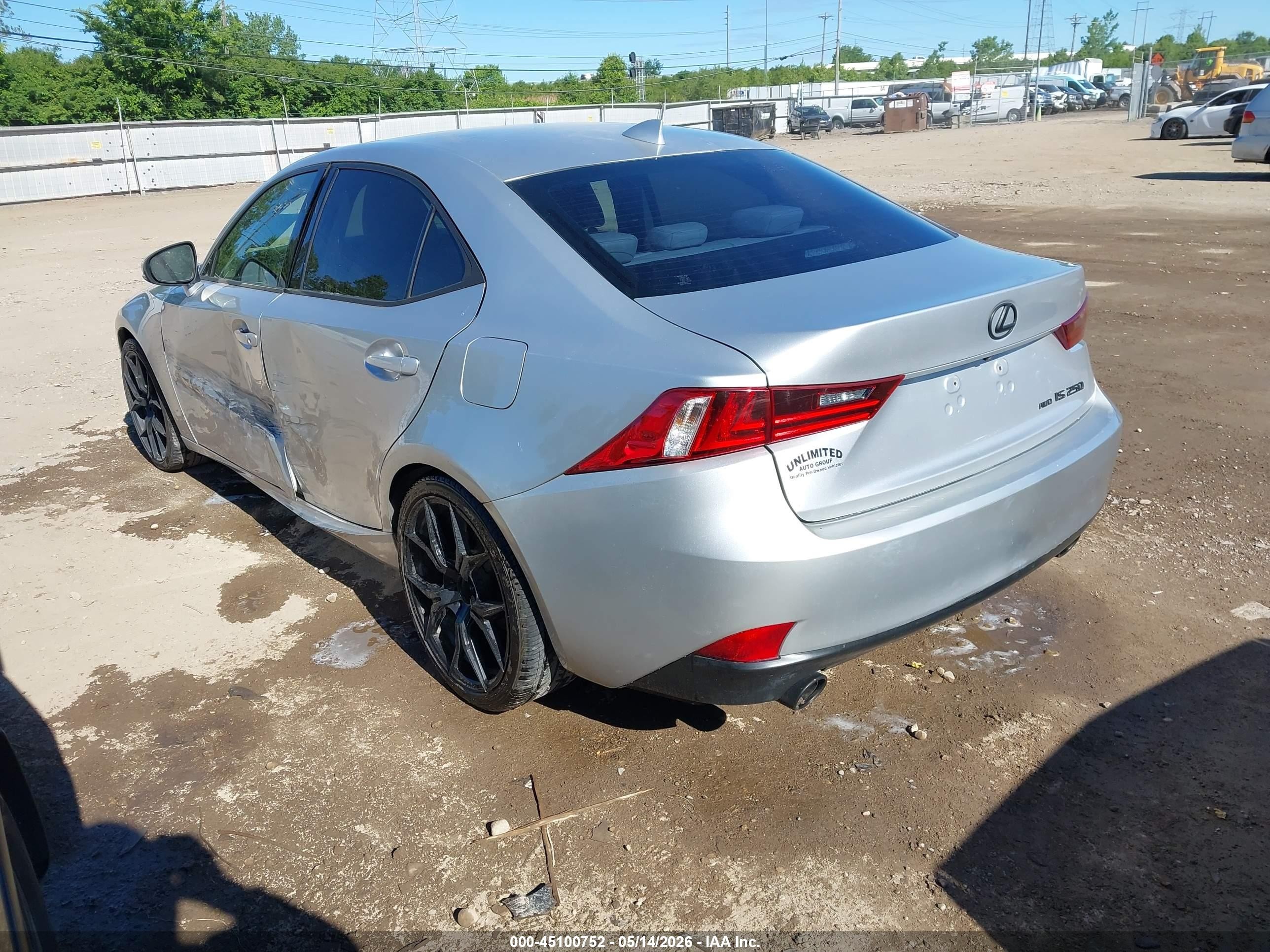 2014 Lexus Is 250 Silver vin: JTHCF1D23E5003304