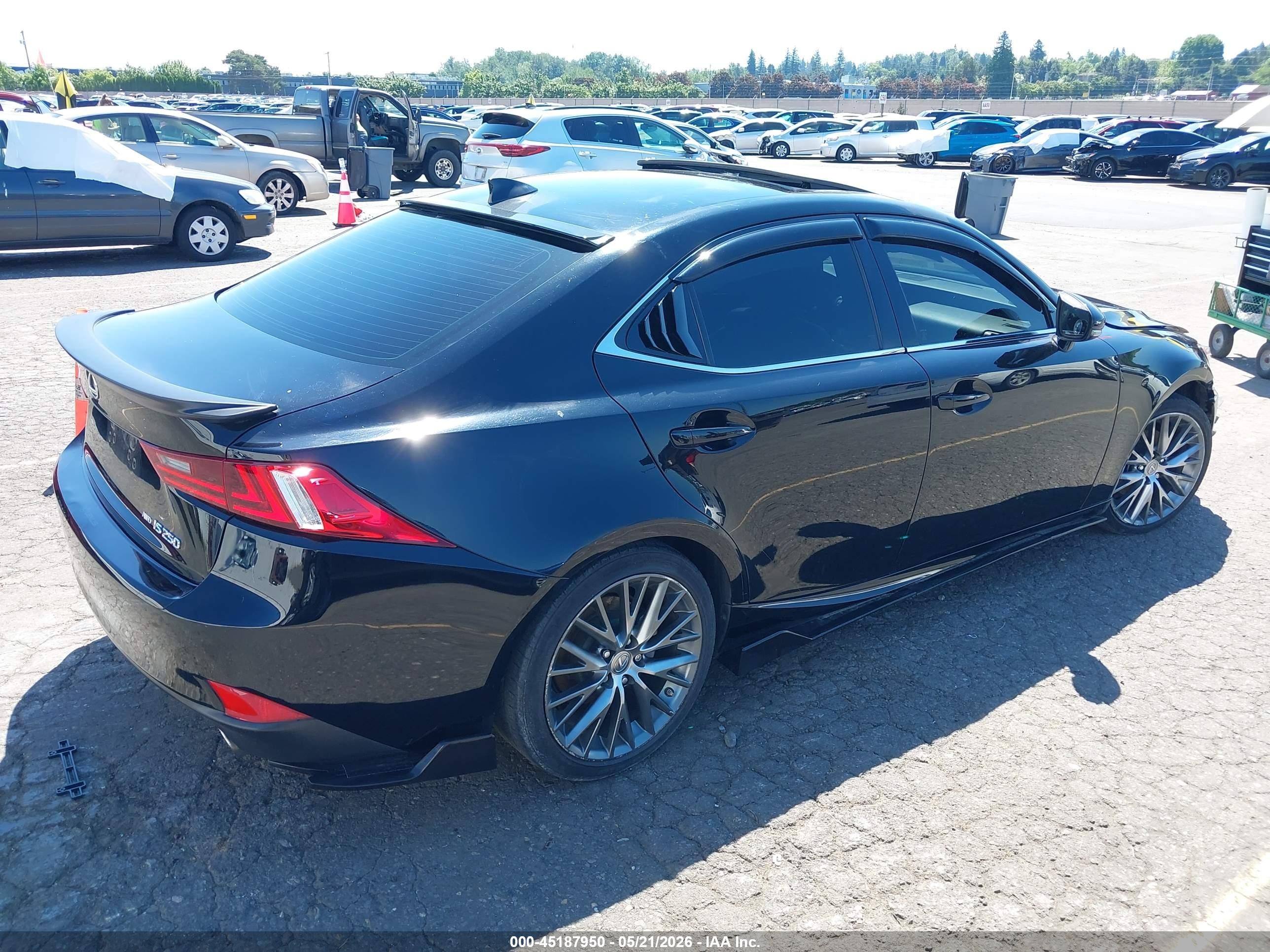 2014 Lexus Is 250   Black vin: JTHCF1D23E5011578