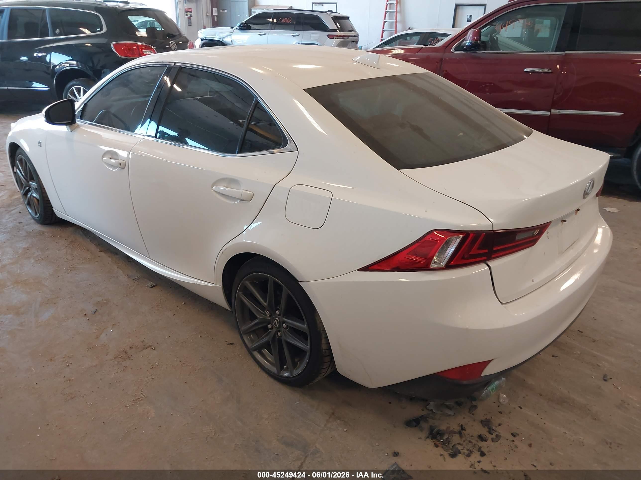 2014 Lexus Is 250   White vin: JTHCF1D24E5010178
